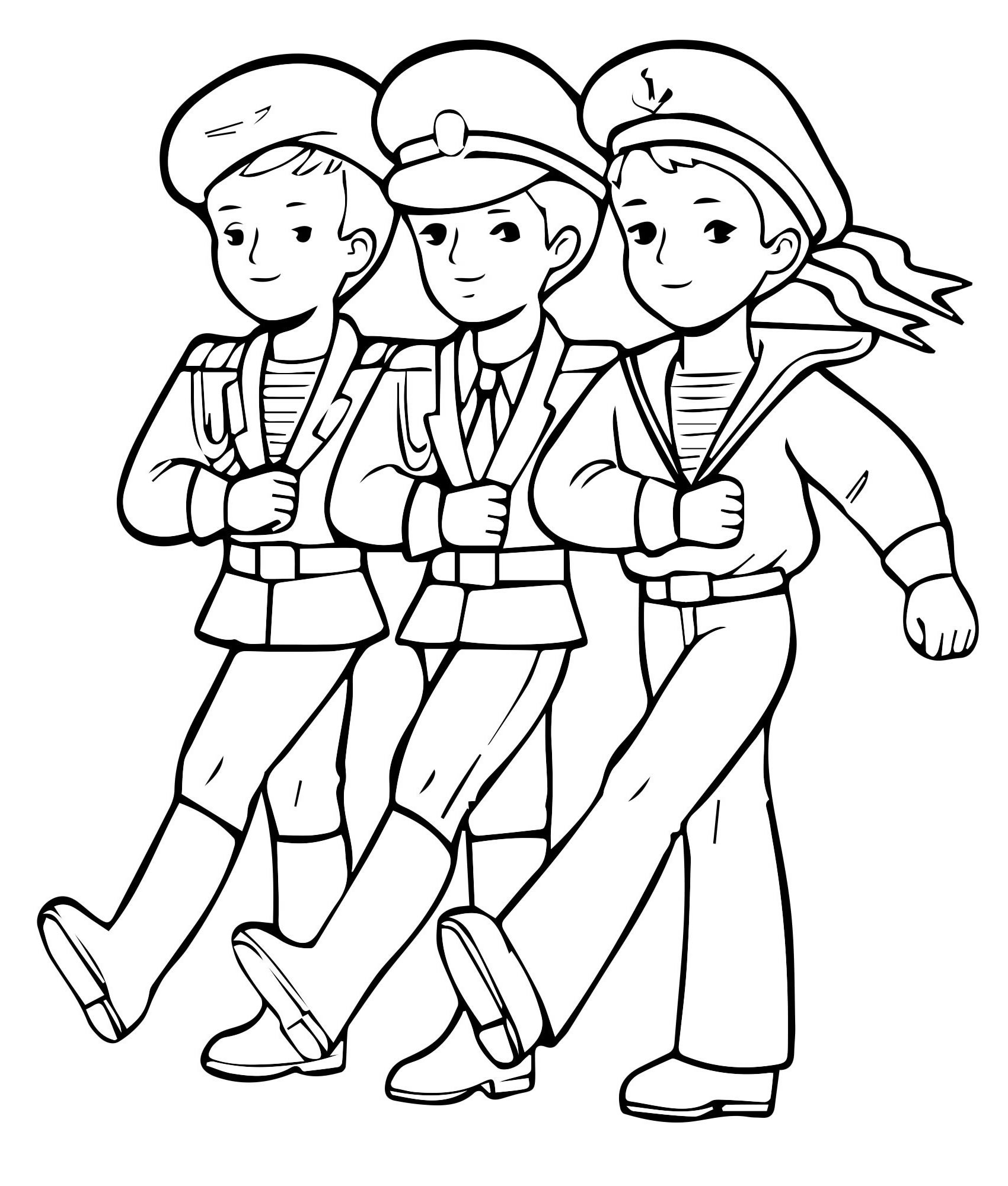 Солдаты на 23 февраля раскраска для детей