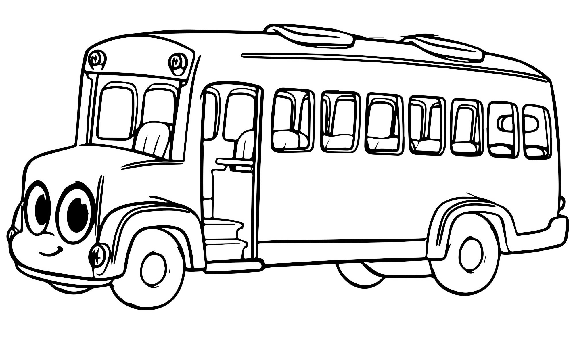 Детский автобус раскраска для детей
