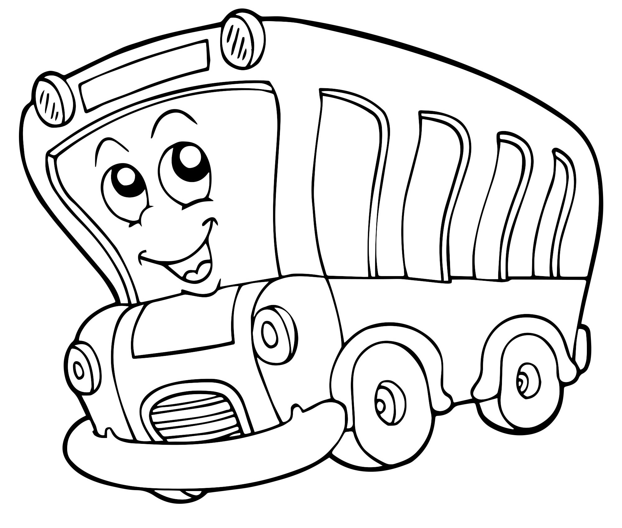 Школьный автобус раскраска для детей