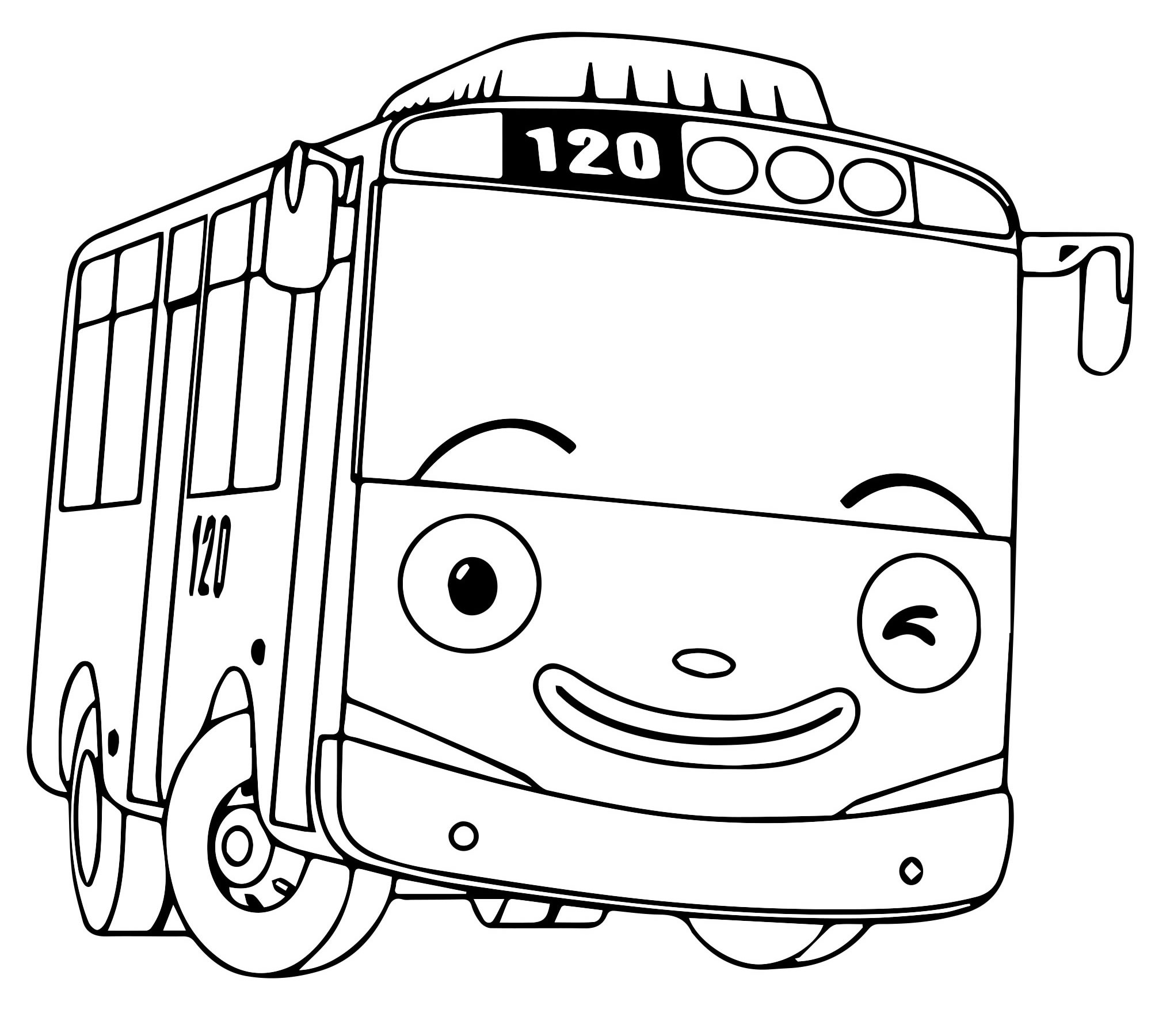 Красивый автобус раскраска для детей