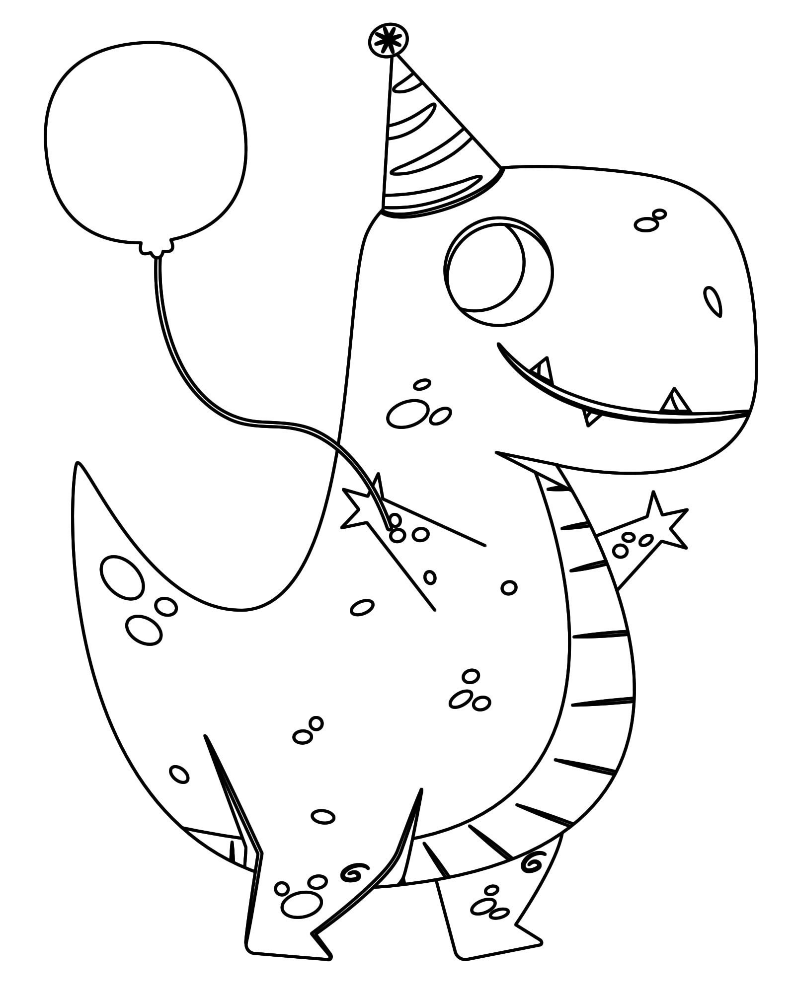 Добрый динозавр раскраска для детей
