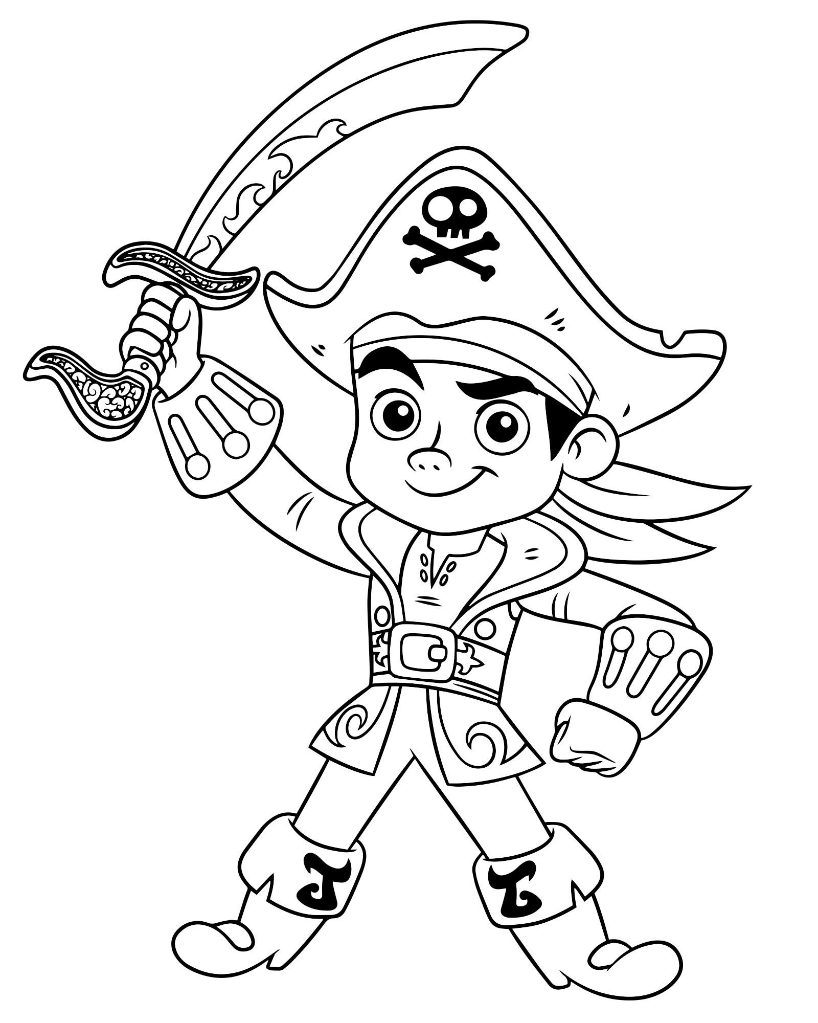 Джейк и пираты раскраска для детей