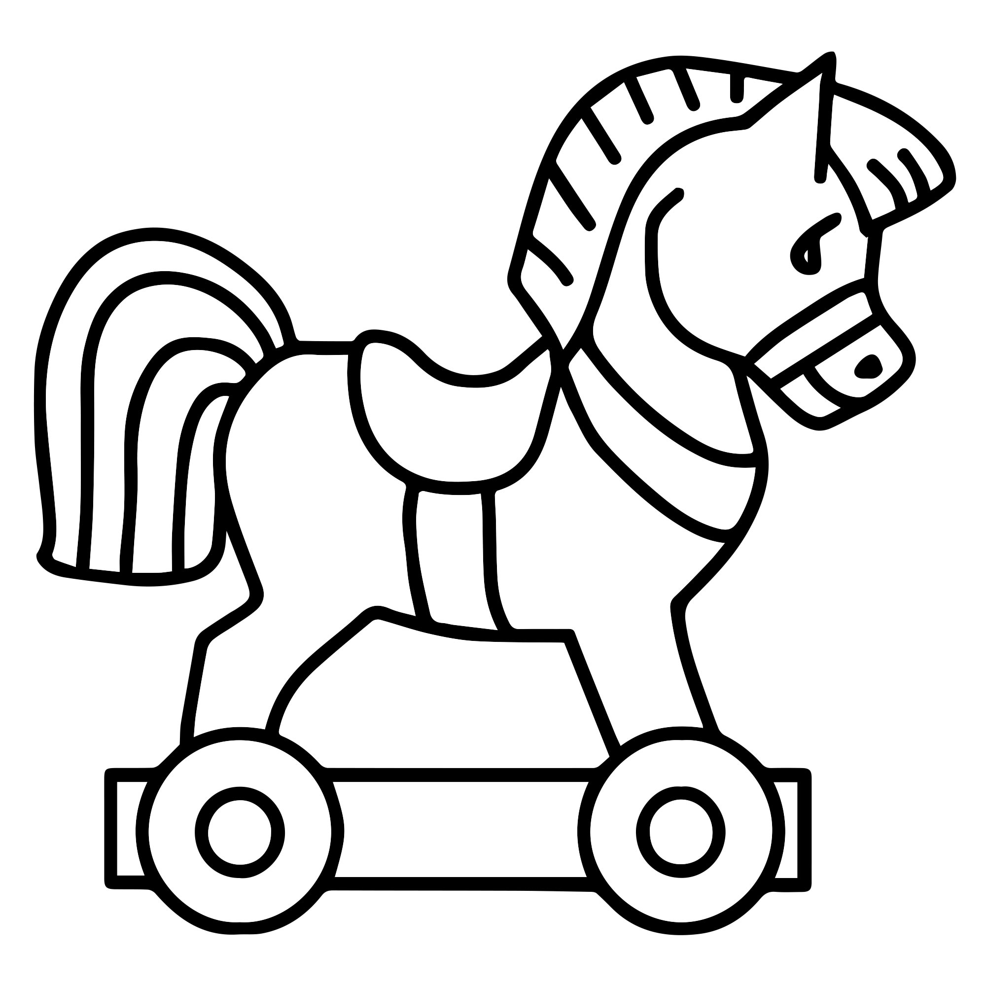 Игрушка лошадка раскраска для детей