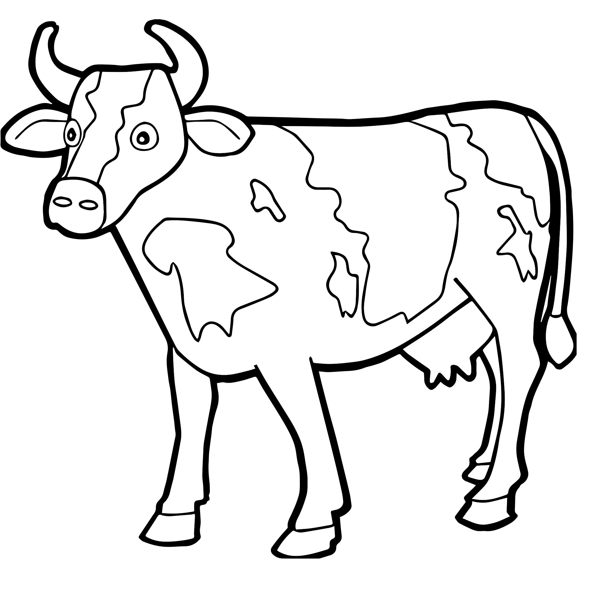 Настоящая корова раскраска для детей