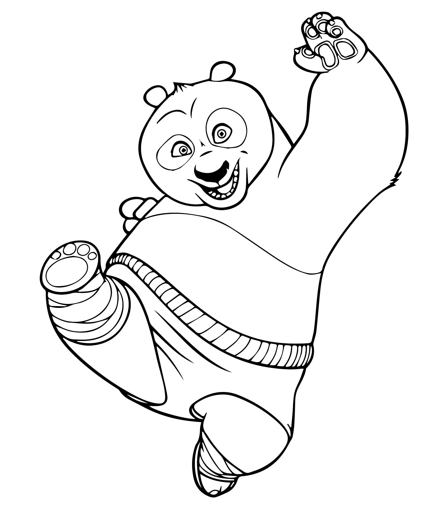 Мультик Кунг фу панда раскраска для детей