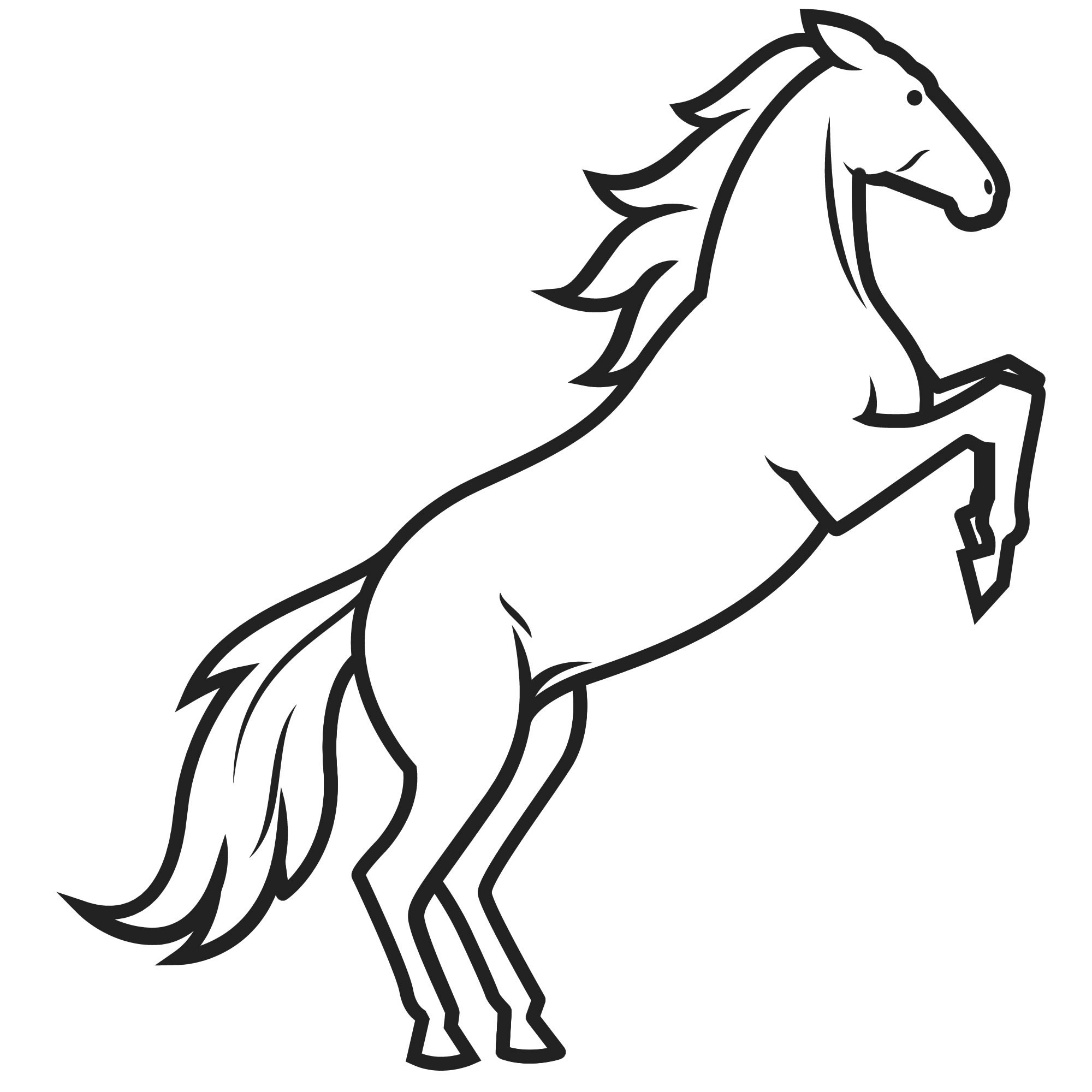 Лошадь в прыжке раскраска для детей