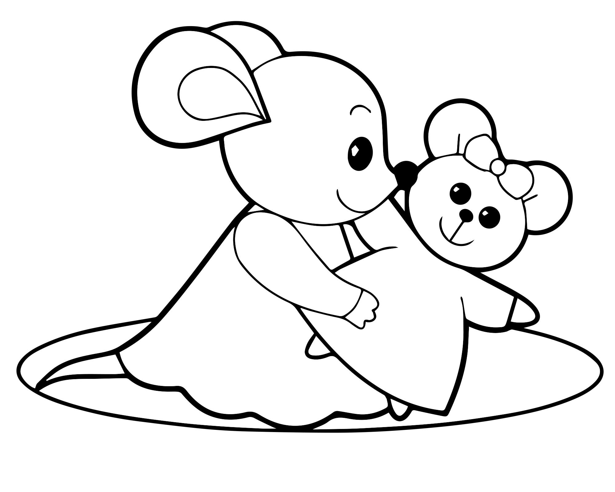 Красивая мышка раскраска для детей