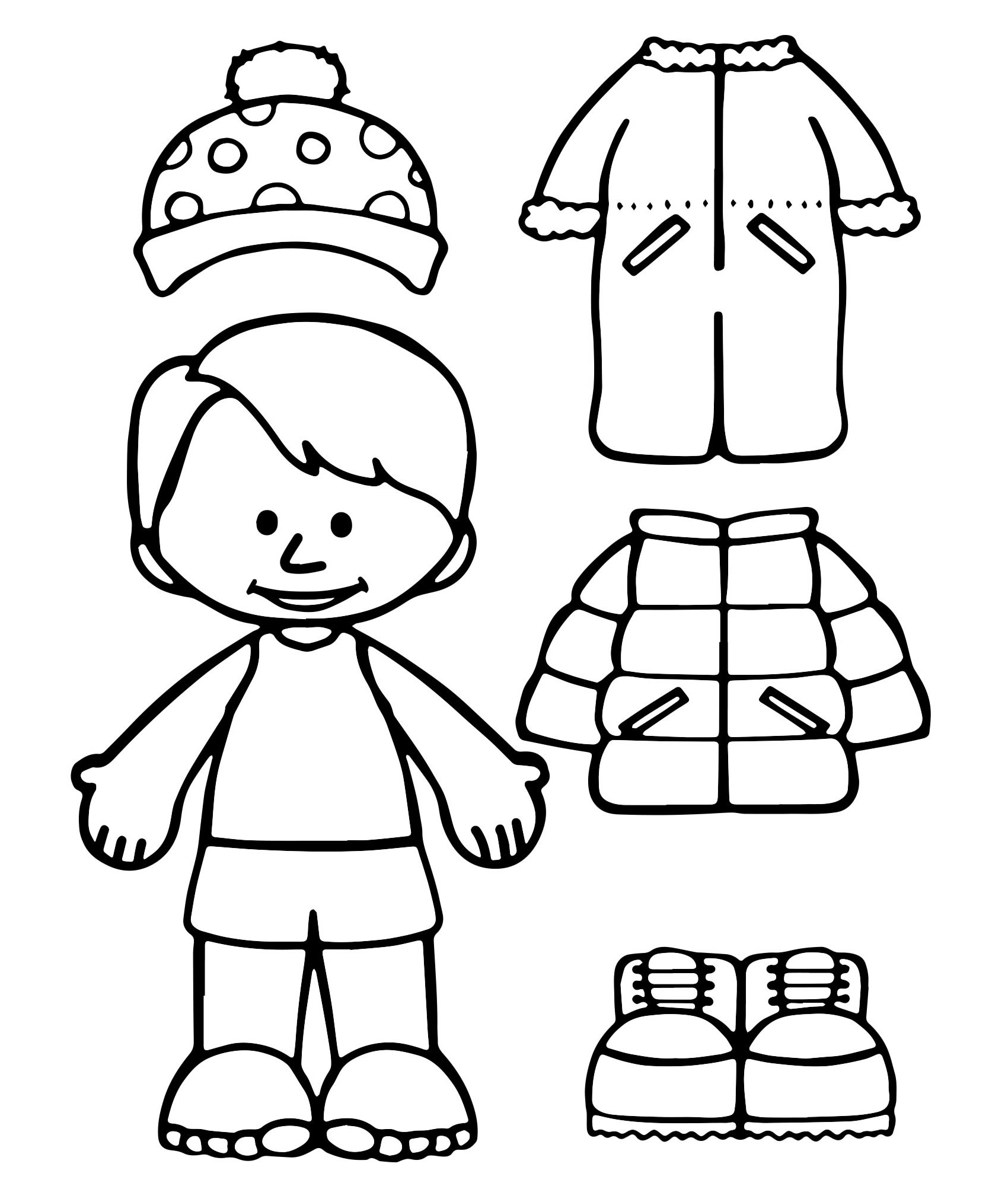 Одежда для мальчика раскраска для детей