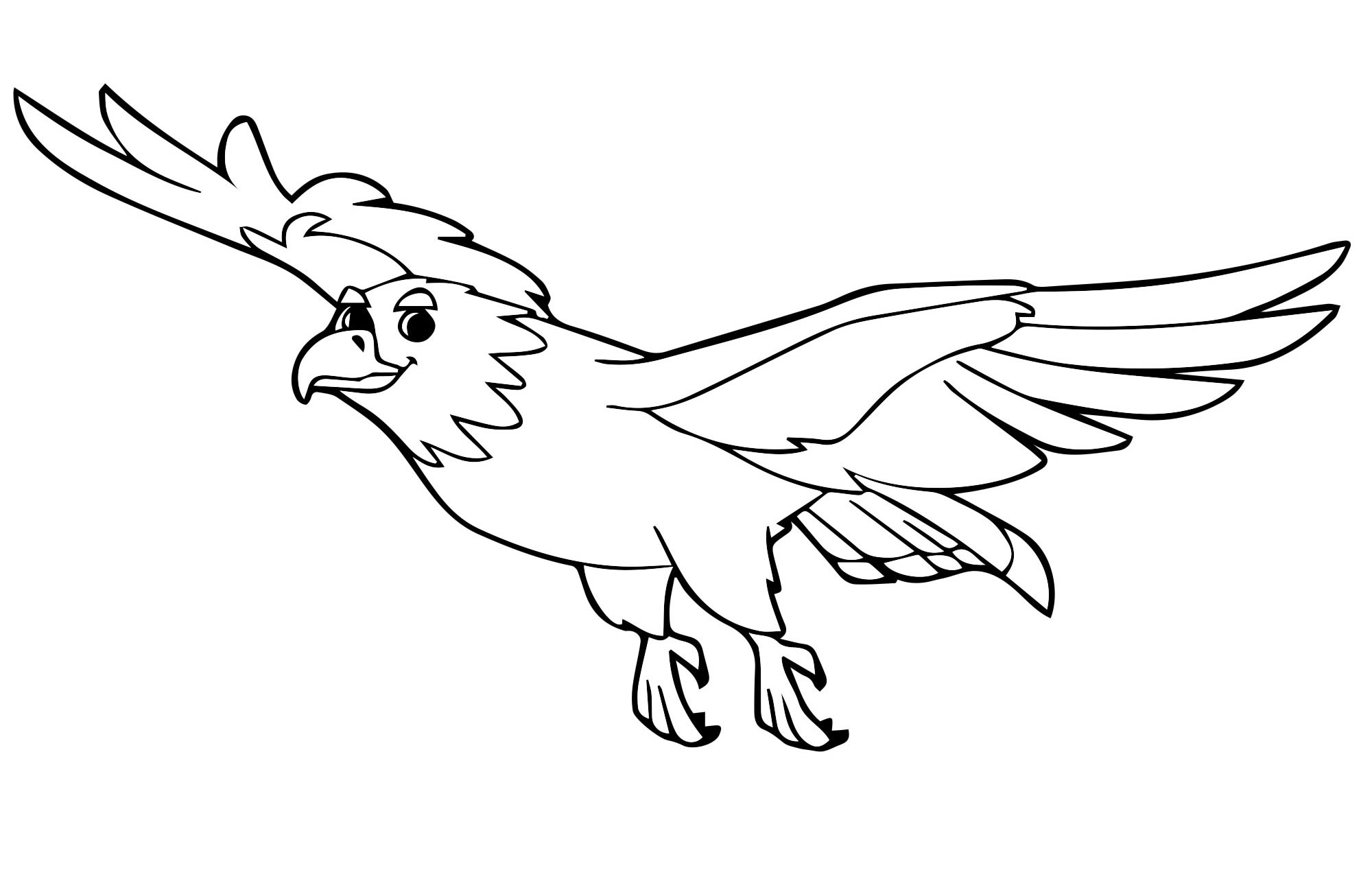 Парящий орёл раскраска для детей