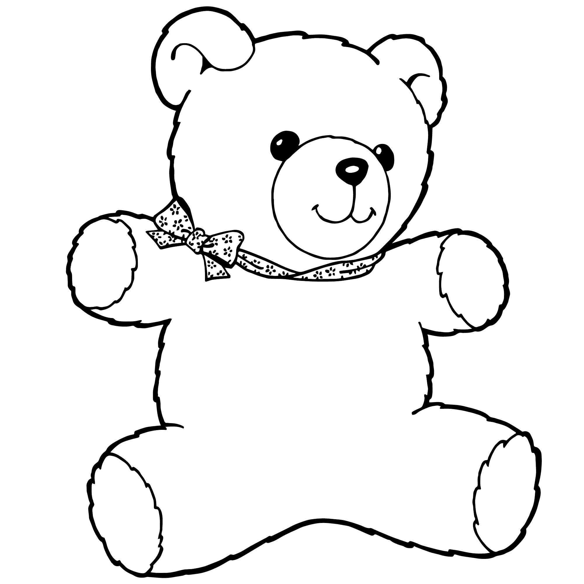Плюшевый медведь раскраска для детей