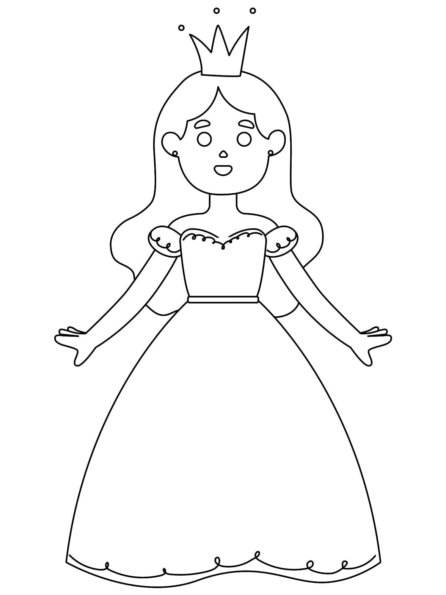 Принцесса кукла раскраска для детей