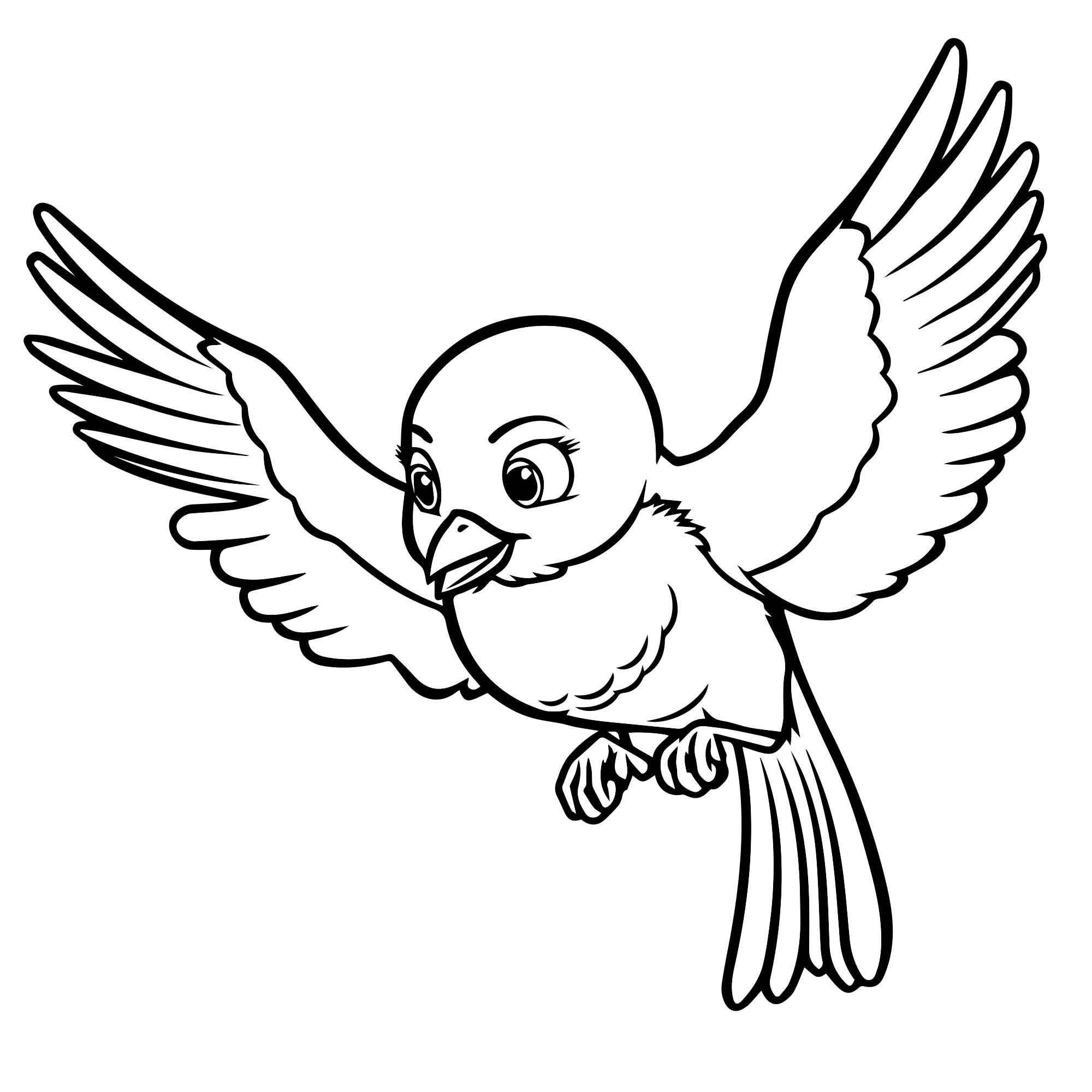 Летящая птица раскраска для детей