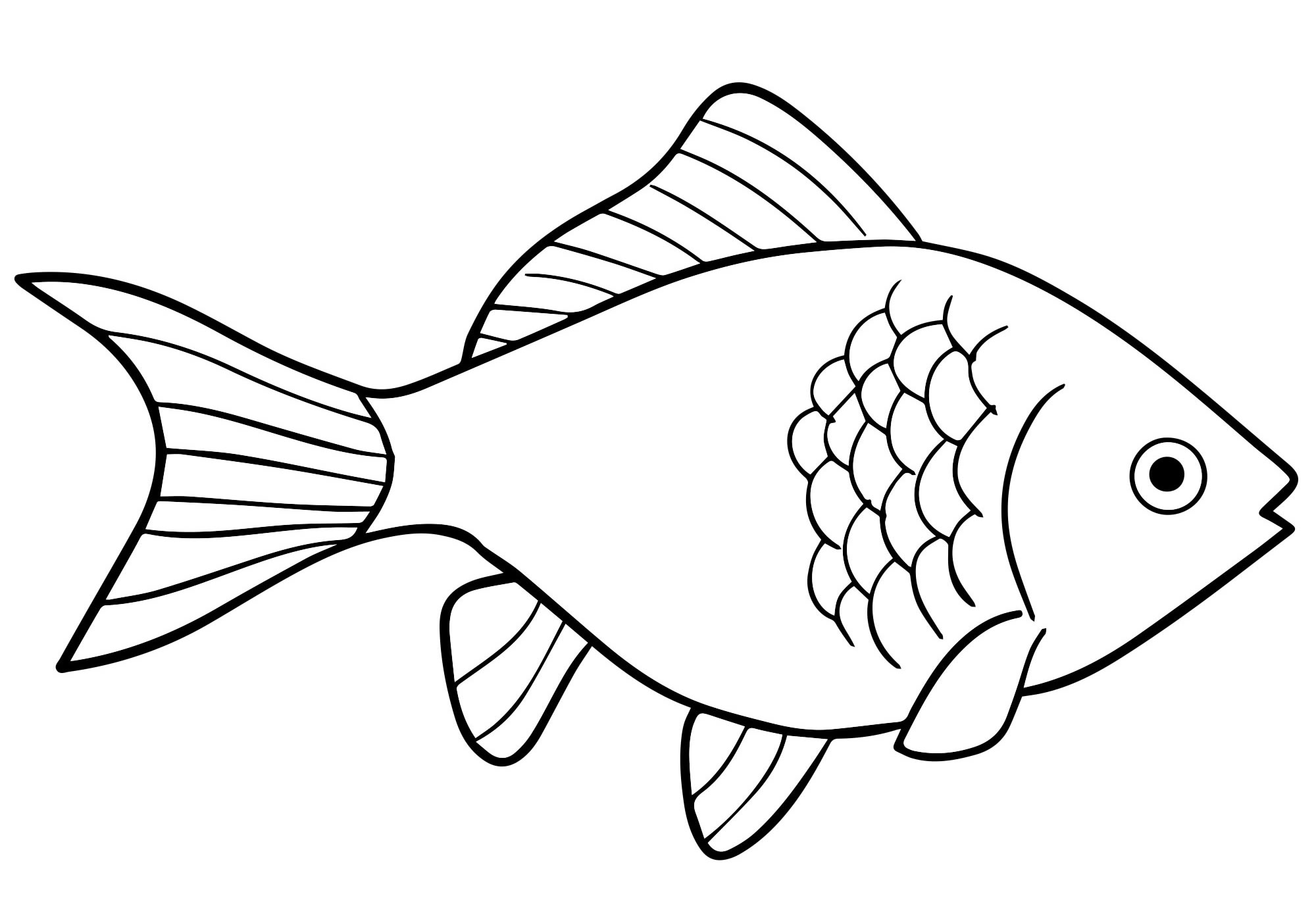 Маленькая рыбка раскраска для детей