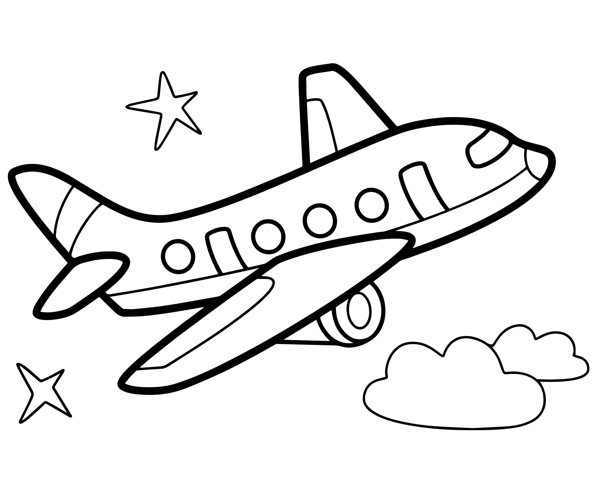 Летящий самолёт раскраска для детей