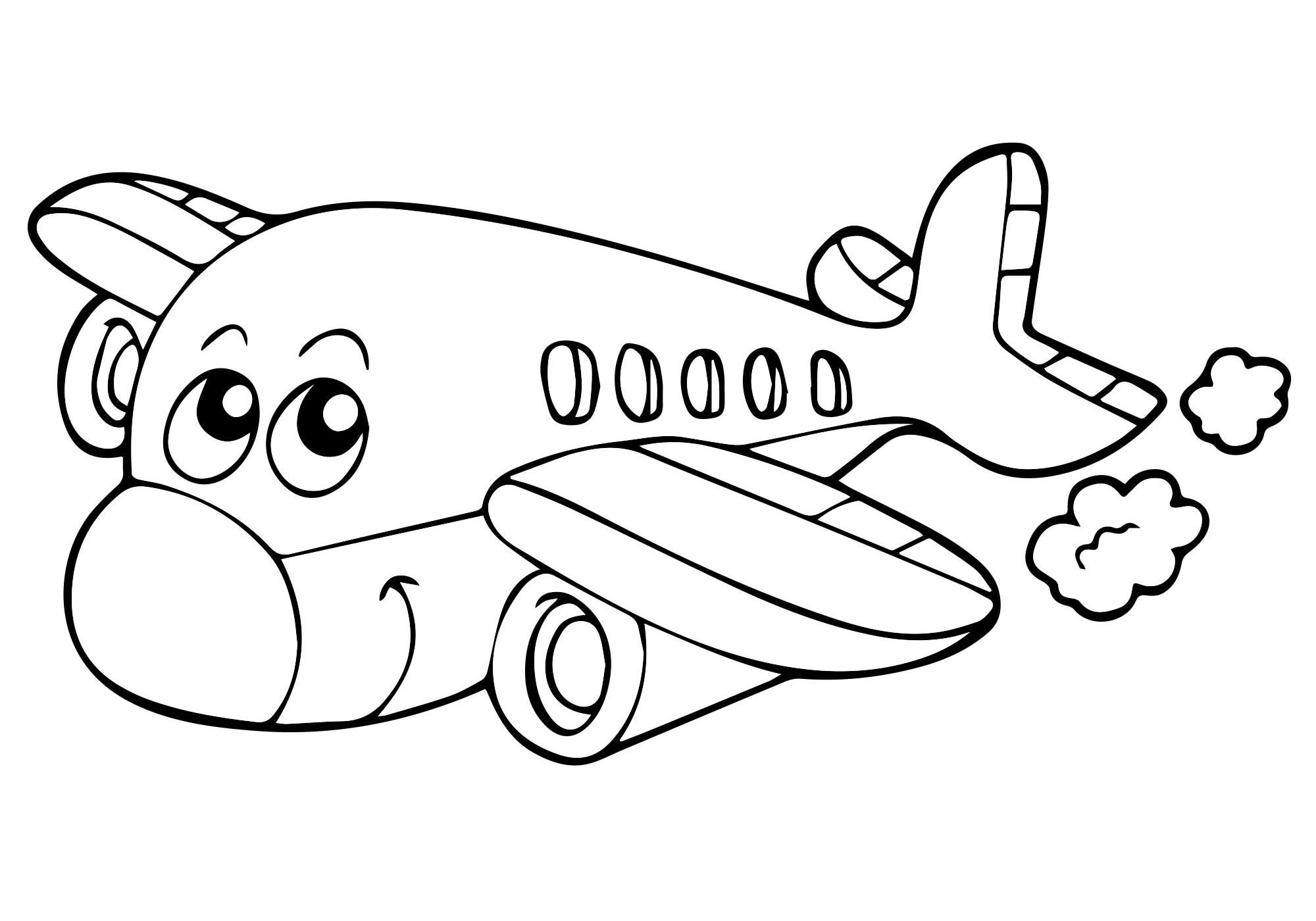 Игрушечный самолёт раскраска для детей