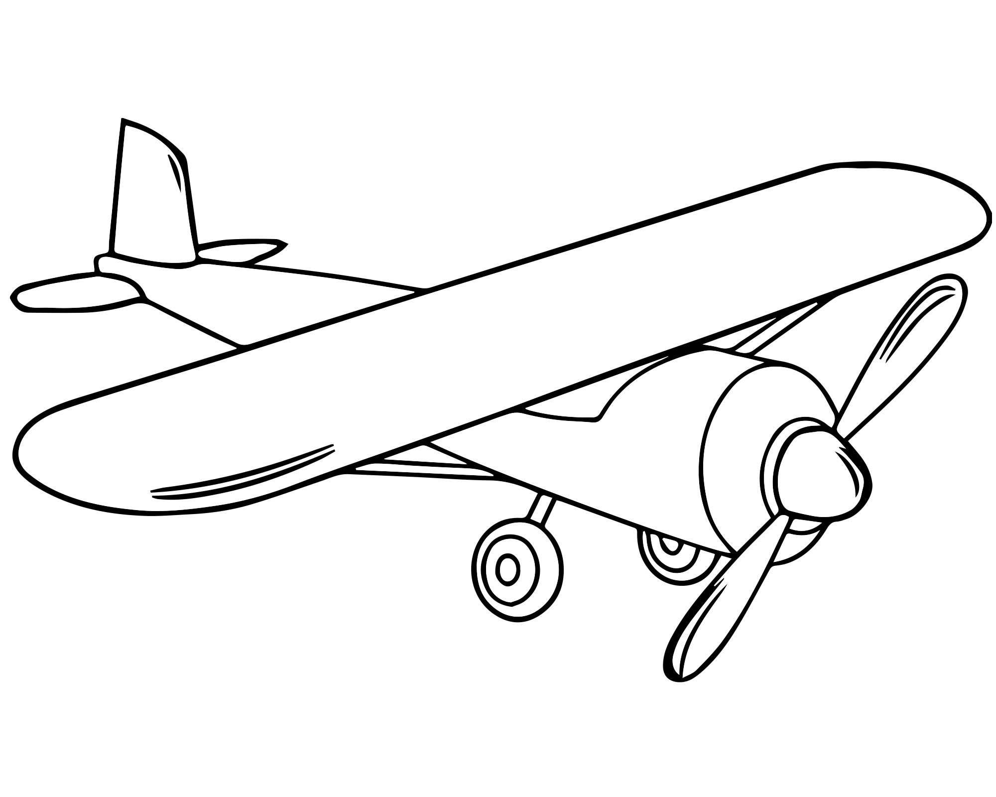 Самолёт с пропеллером раскраска для детей