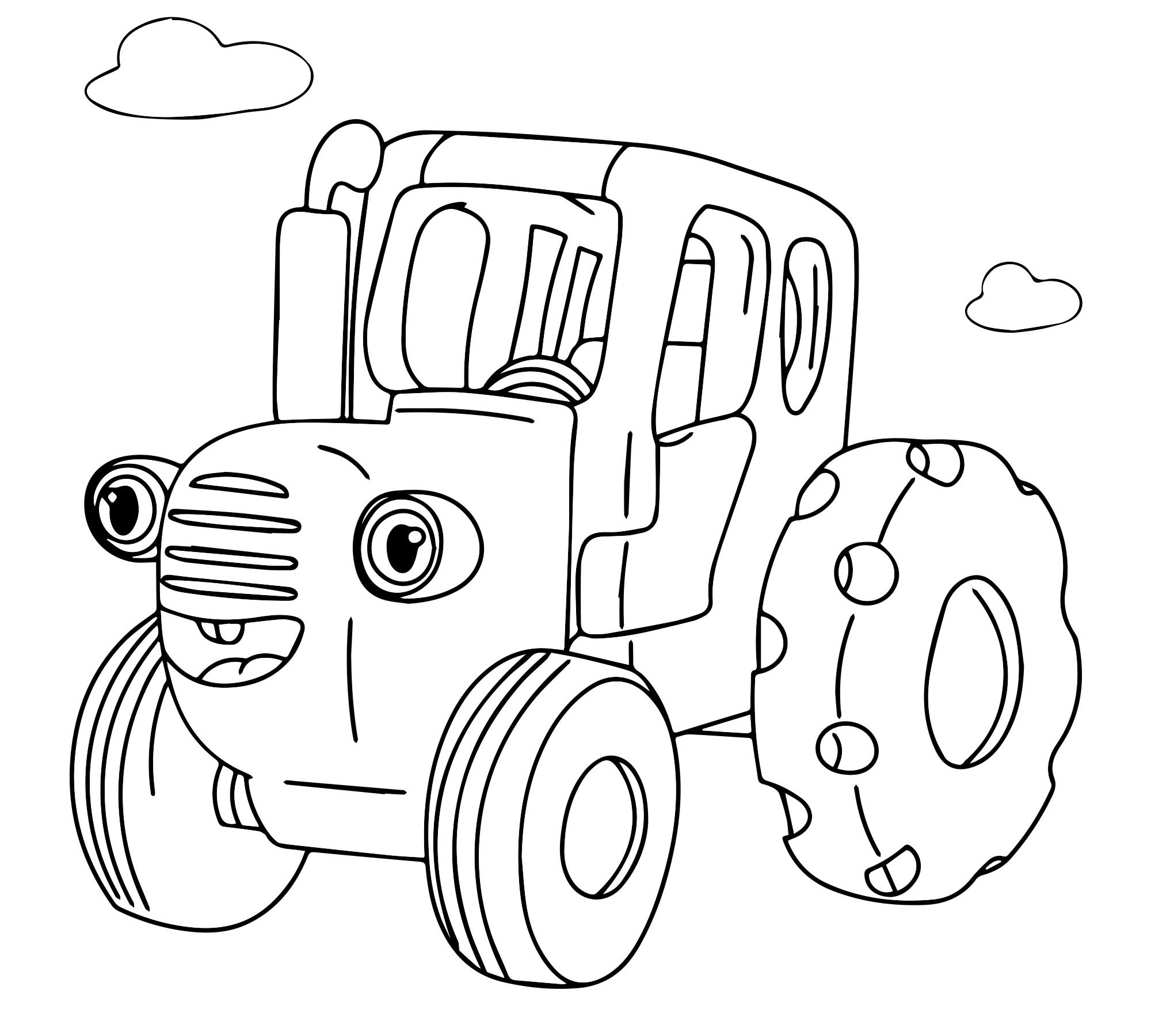 Мультфильм Синий Трактор раскраска для детей