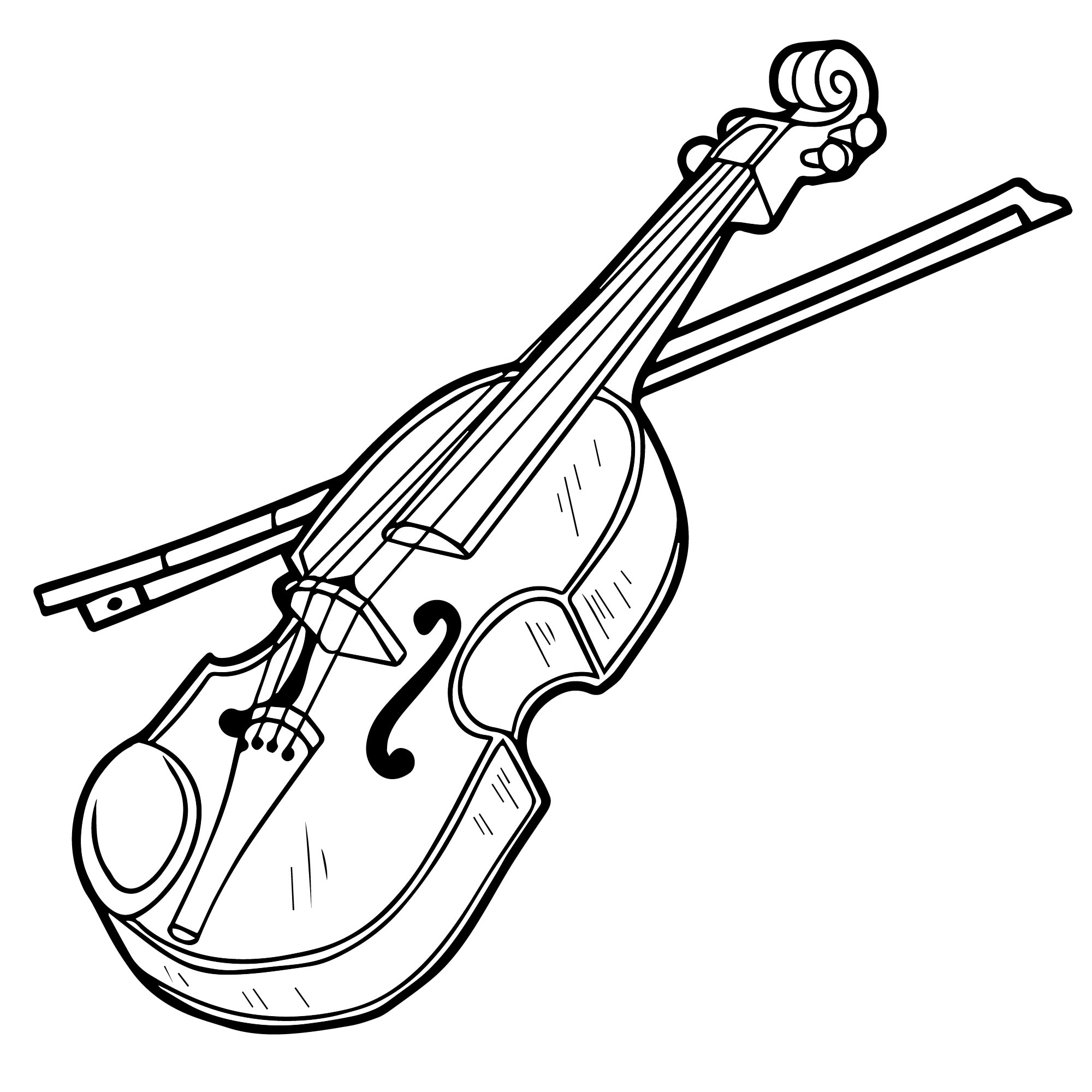 Старая скрипка раскраска для детей