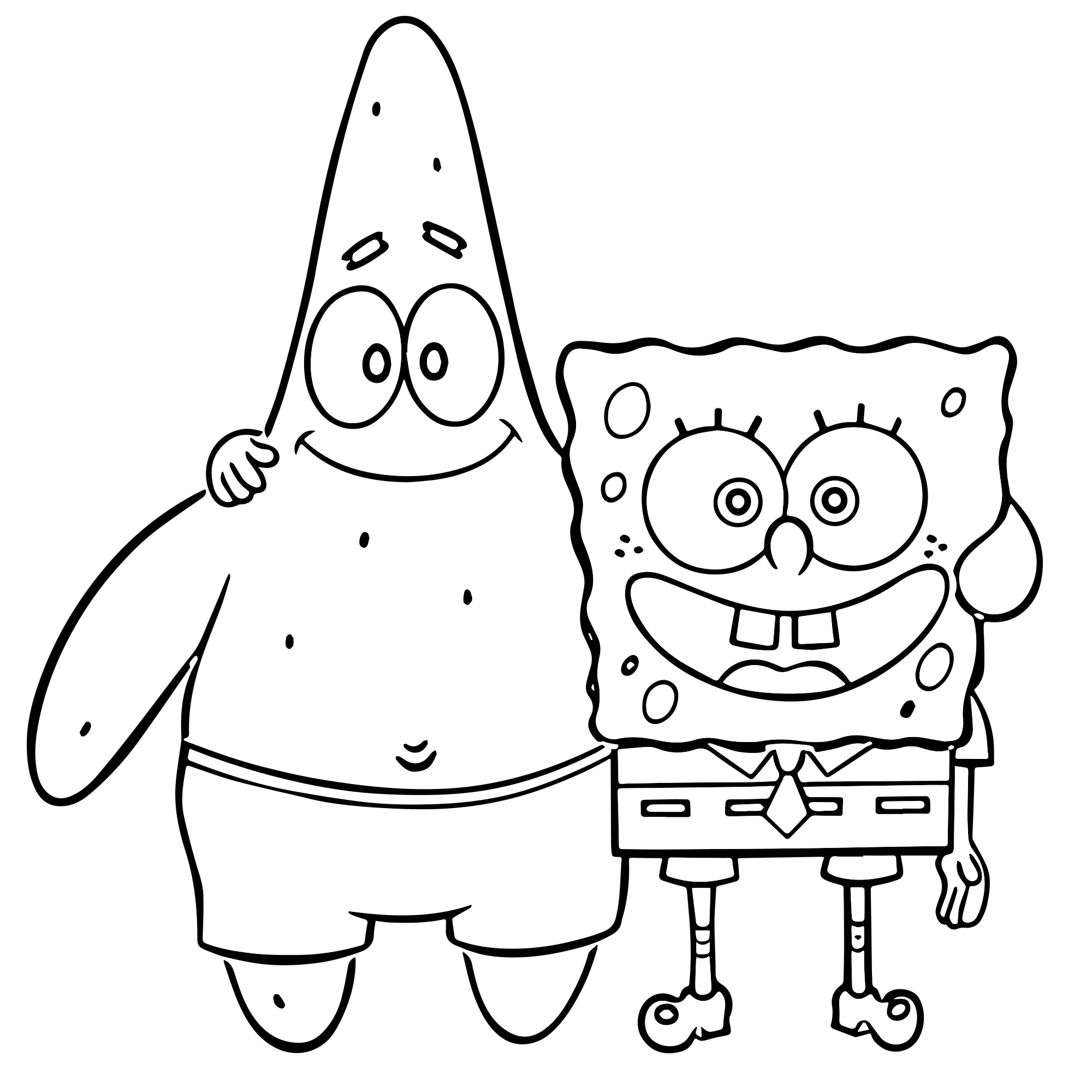 Губка Боб и Патрик раскраска для детей