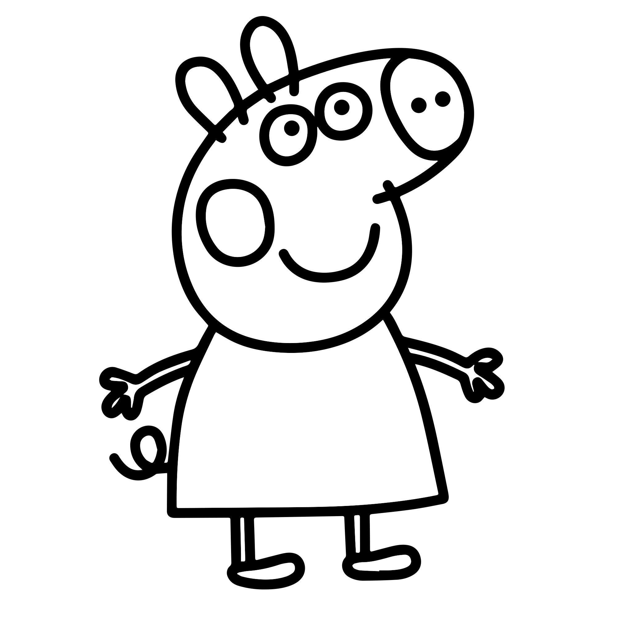 Свинка Пеппа раскраска для детей