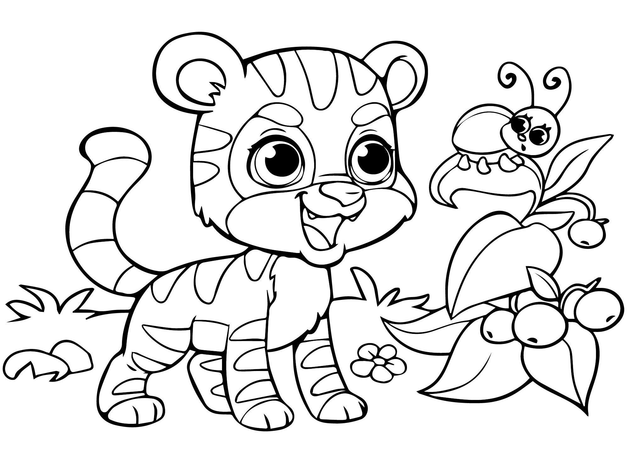 Тигр из мультика раскраска для детей
