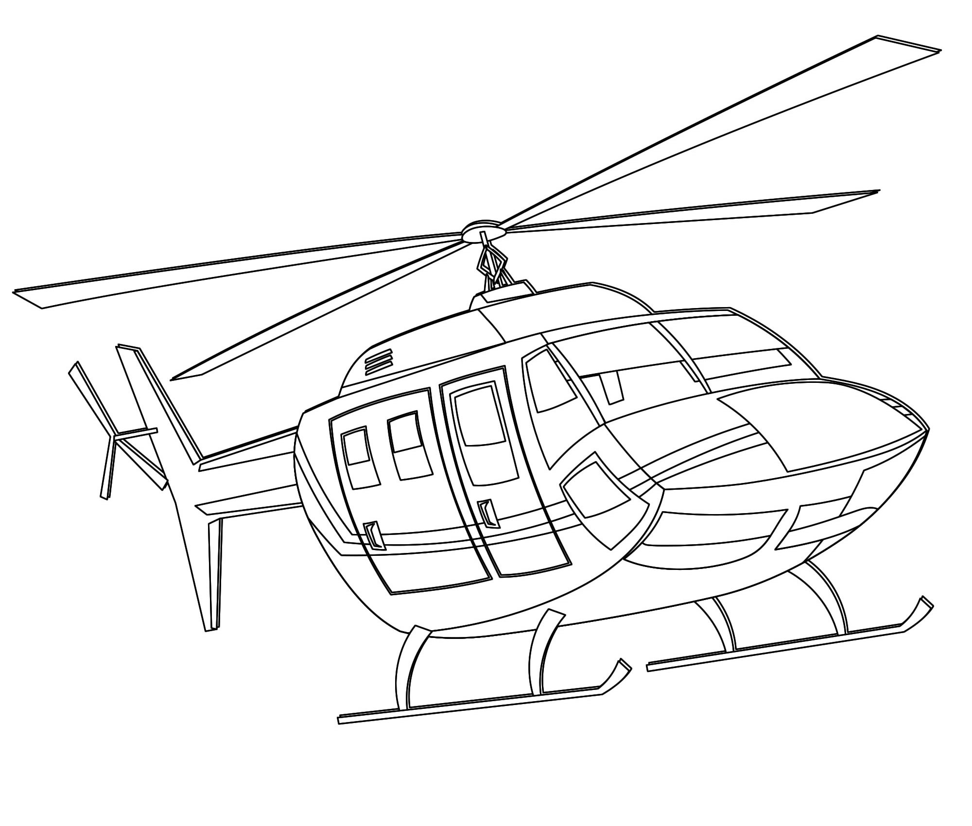 Настоящий вертолёт раскраска для детей