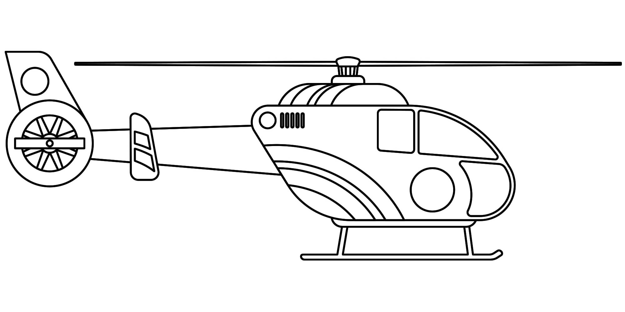 Вертолёт спасатель раскраска для детей