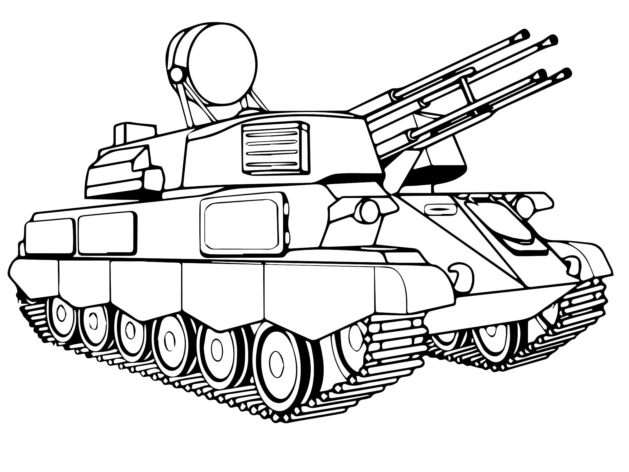 Боевой танк раскраска для детей