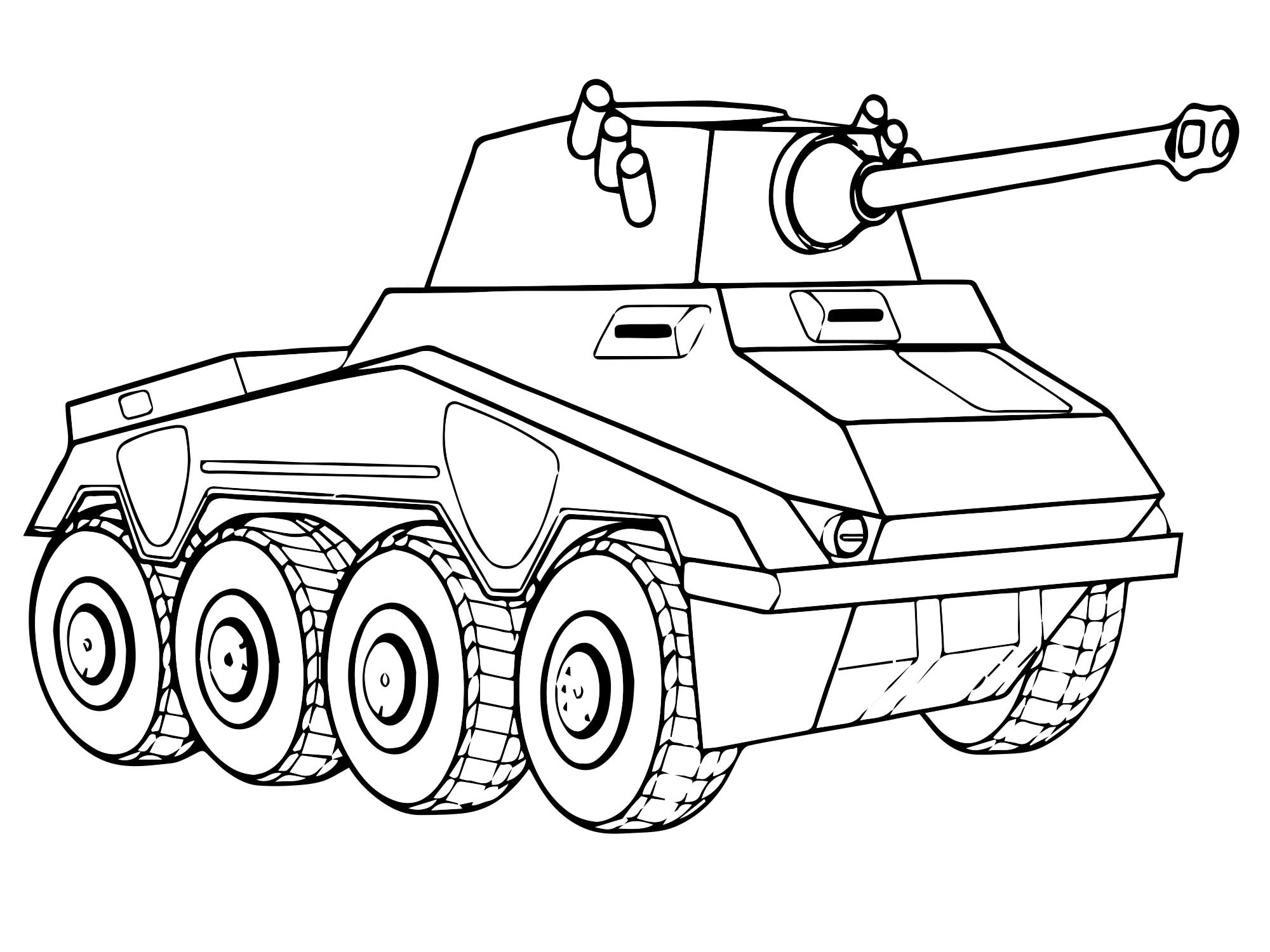 Военный танк раскраска для детей