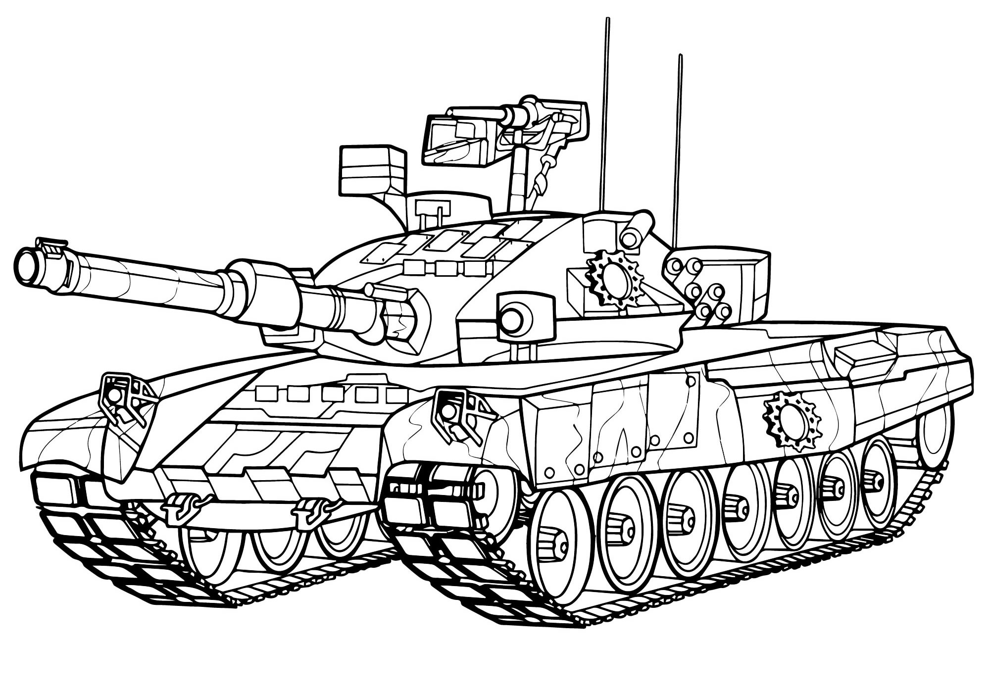 Танк World of Tanks раскраска для детей