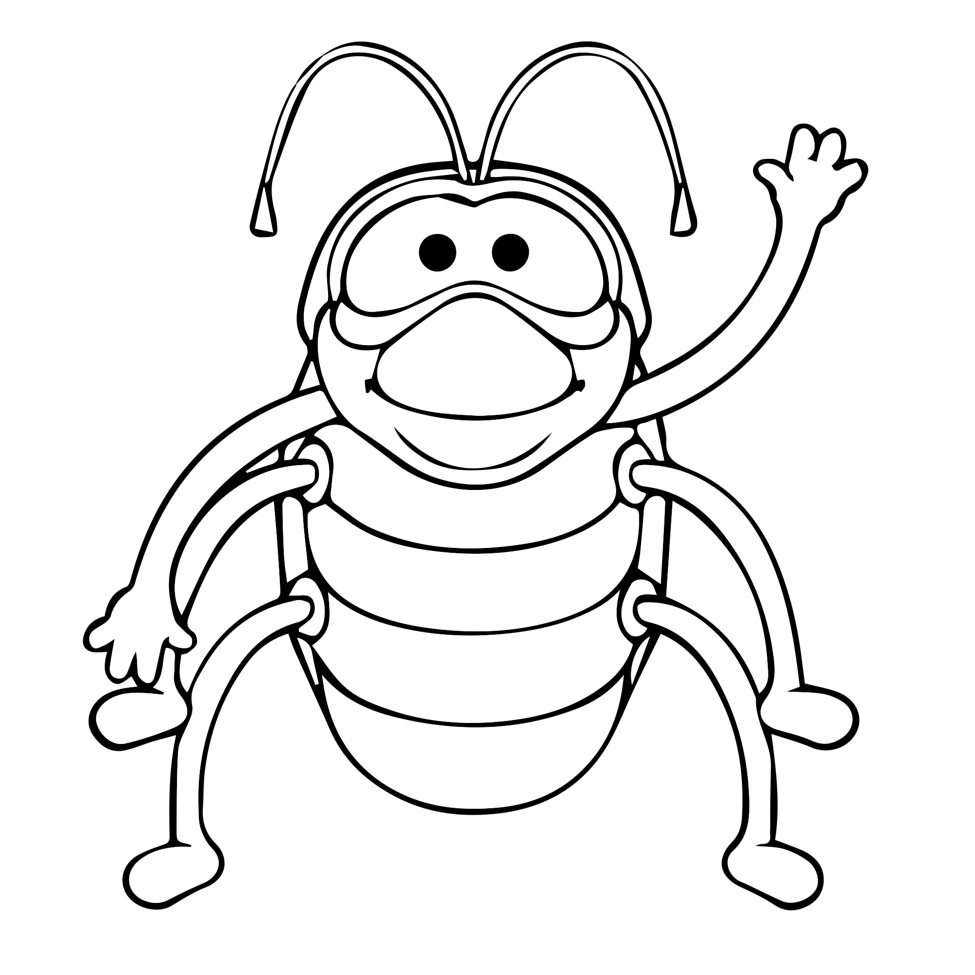 Приветливый жук раскраска для детей