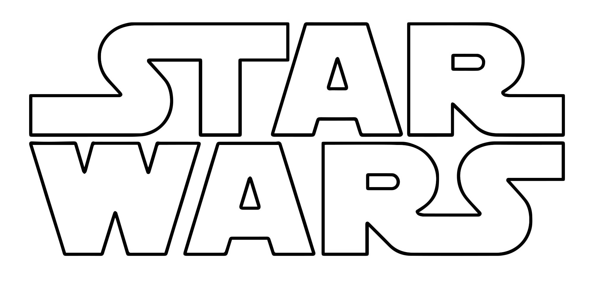 Логотип Звёздные войны раскраска для детей
