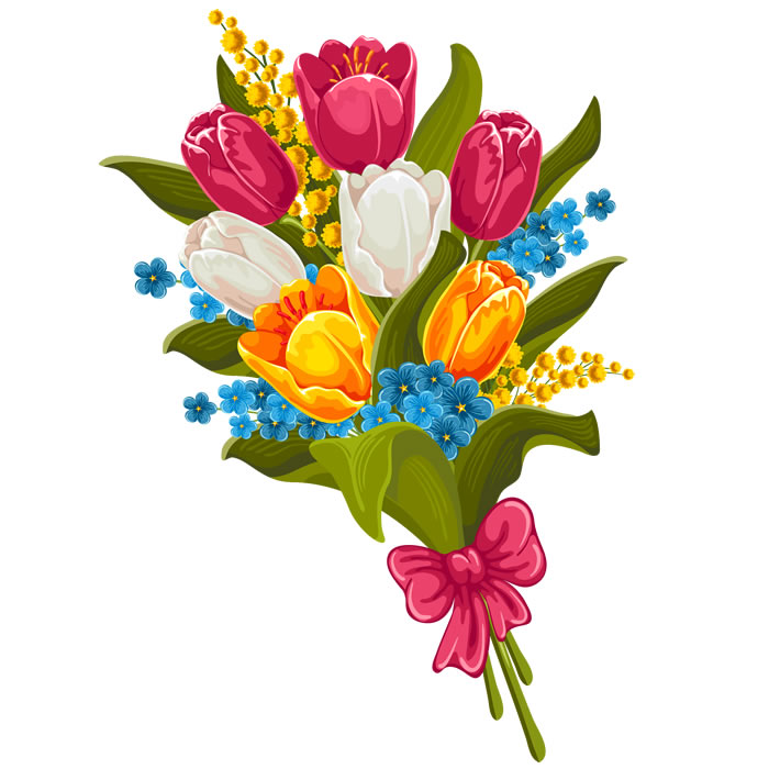 Букет цветов раскраска для мамы