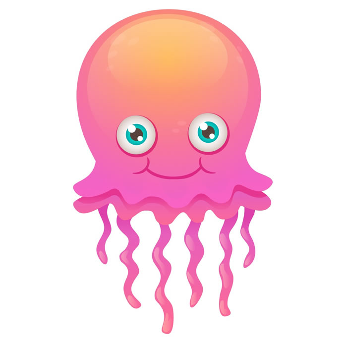 Самые популярные раскраски медузы для детей: