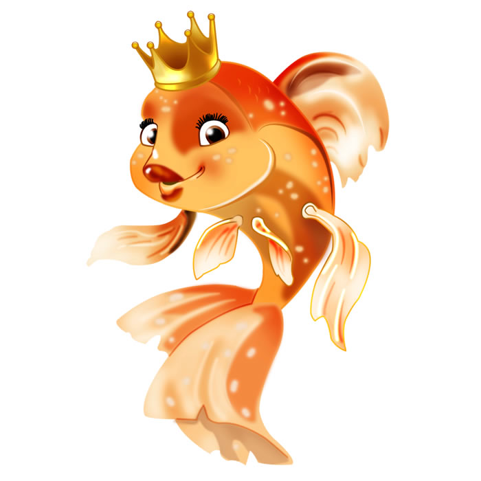 Золотая рыбка картинка для детей