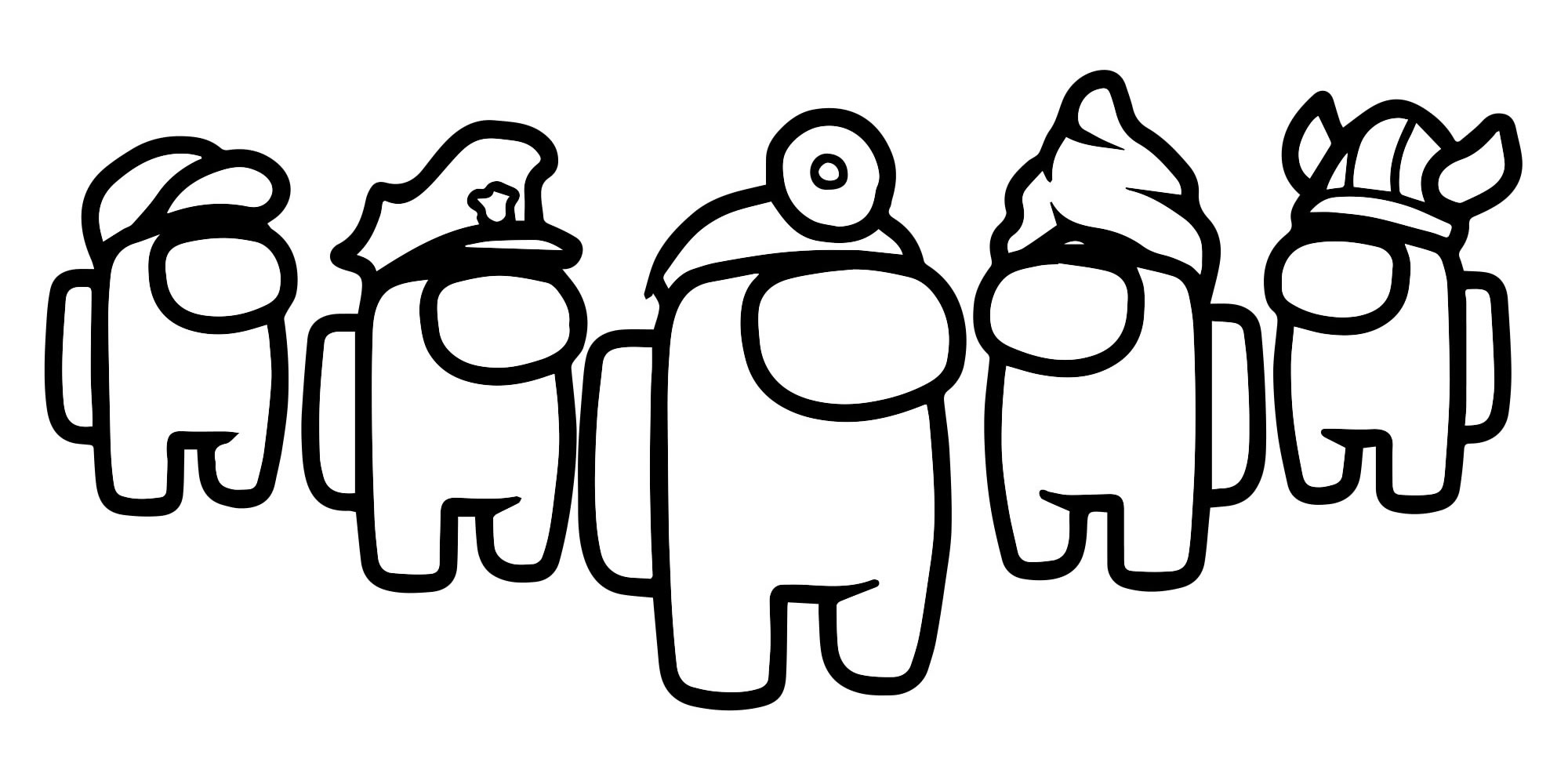 Персонажи Амонг раскраска для детей