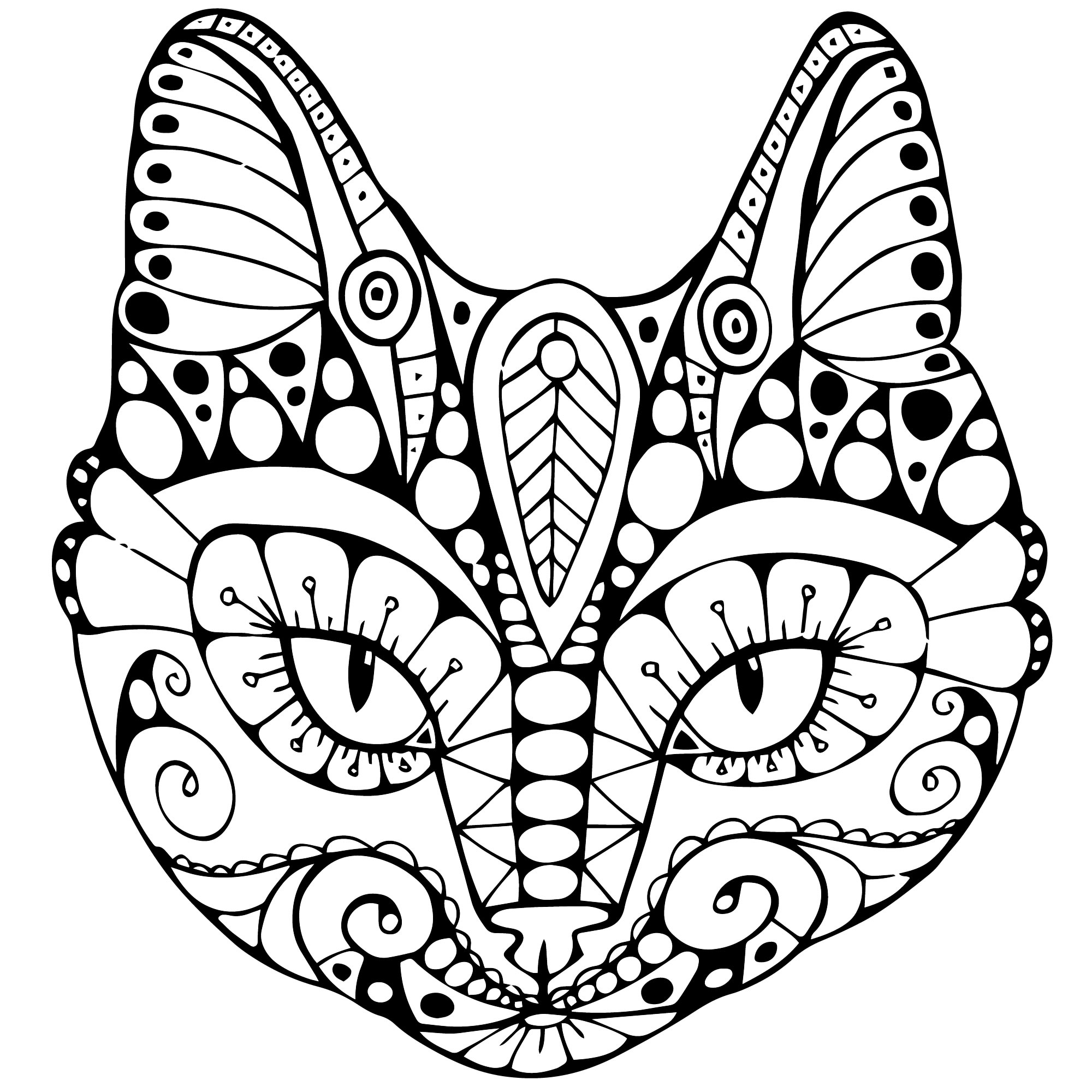 Пазл-раскраска Антистресс: кошка и совы (20 и 30 деталей)