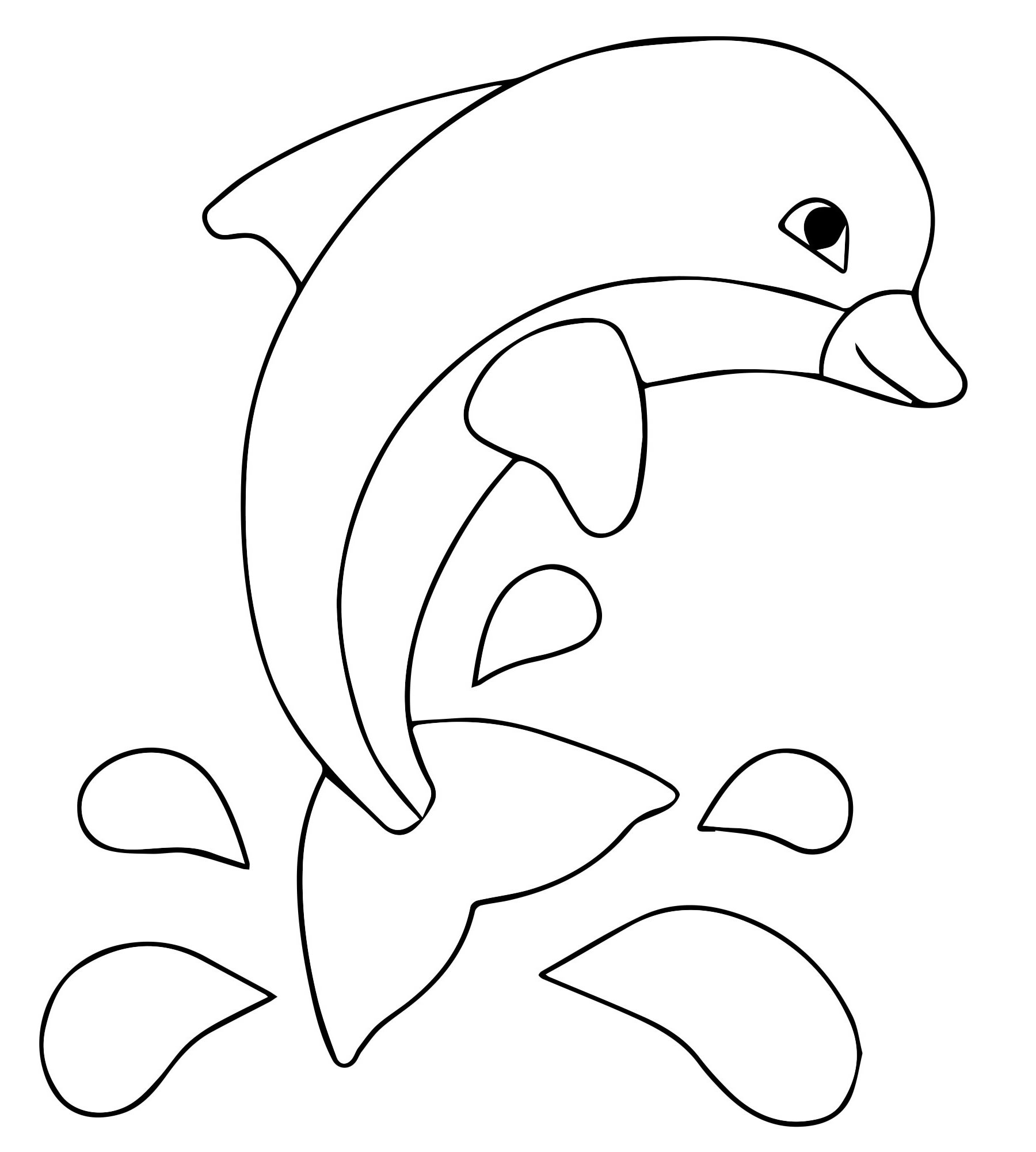 Аппликация дельфин раскраска для детей