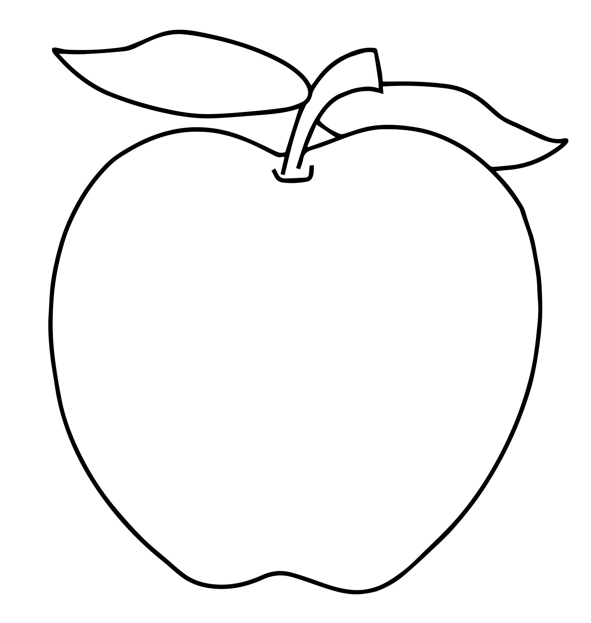 Яблоко картинка раскраска
