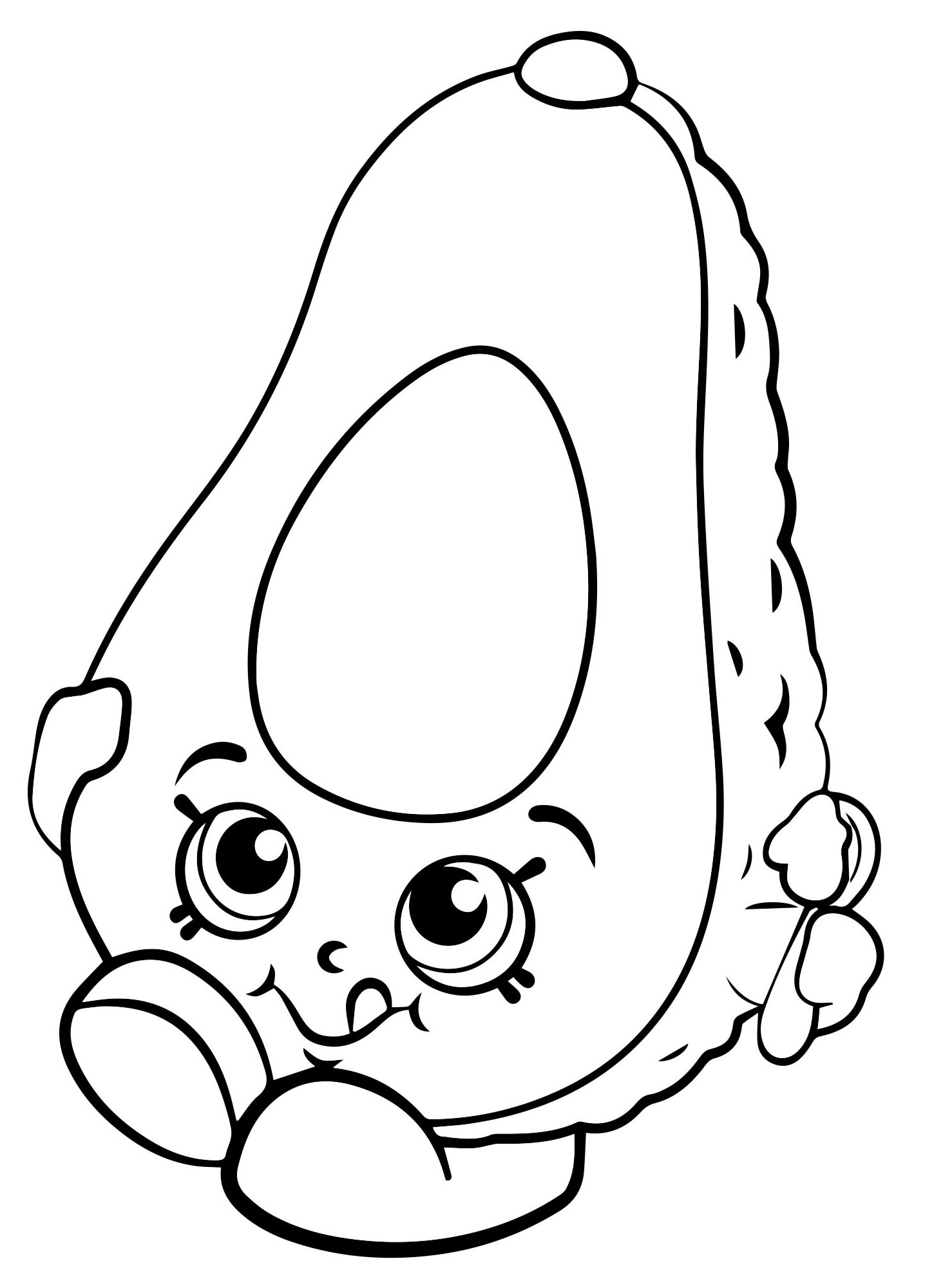 Персонаж Авокадо раскраска для детей