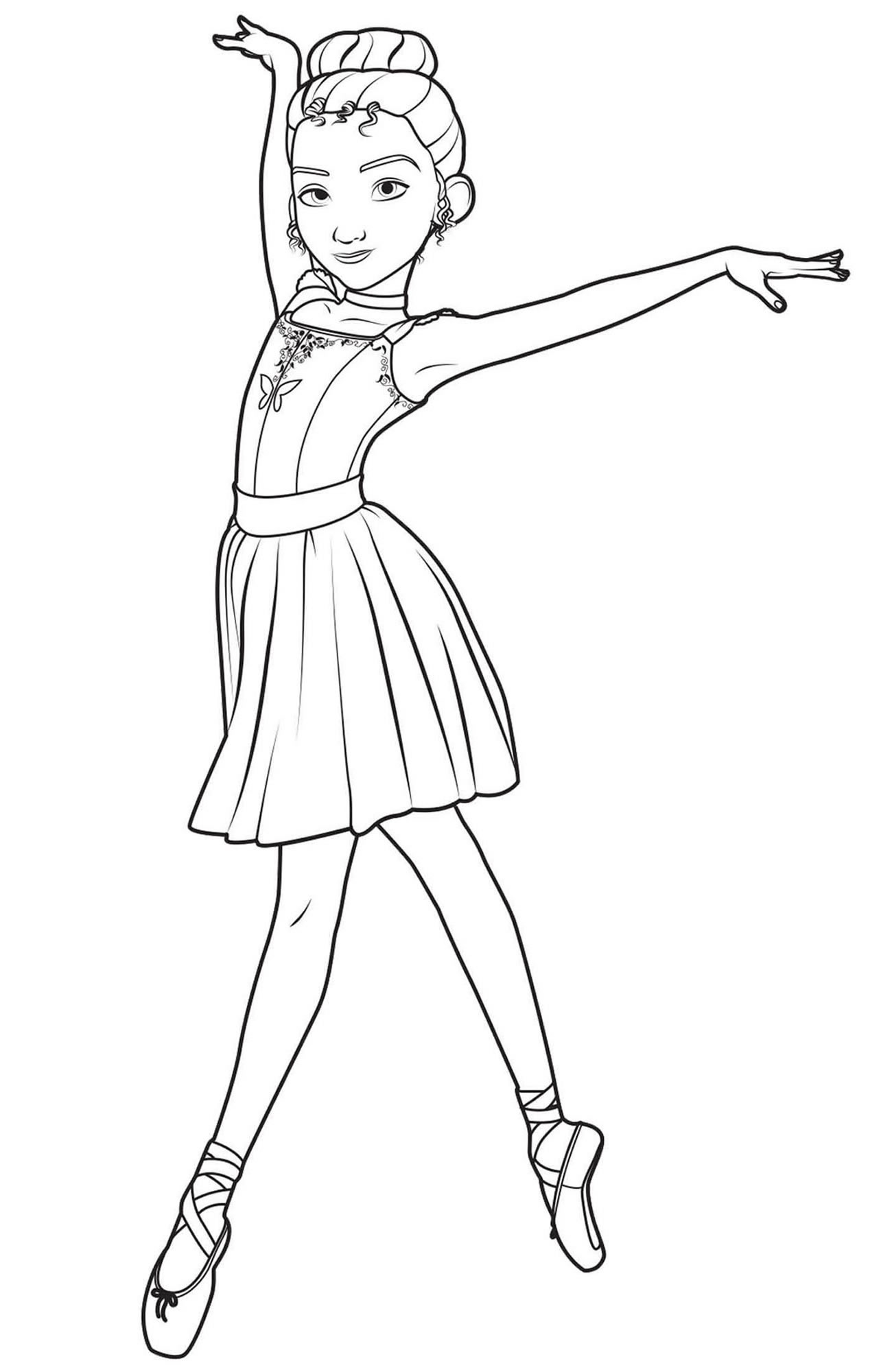 Мультфильм Балерина раскраска для детей