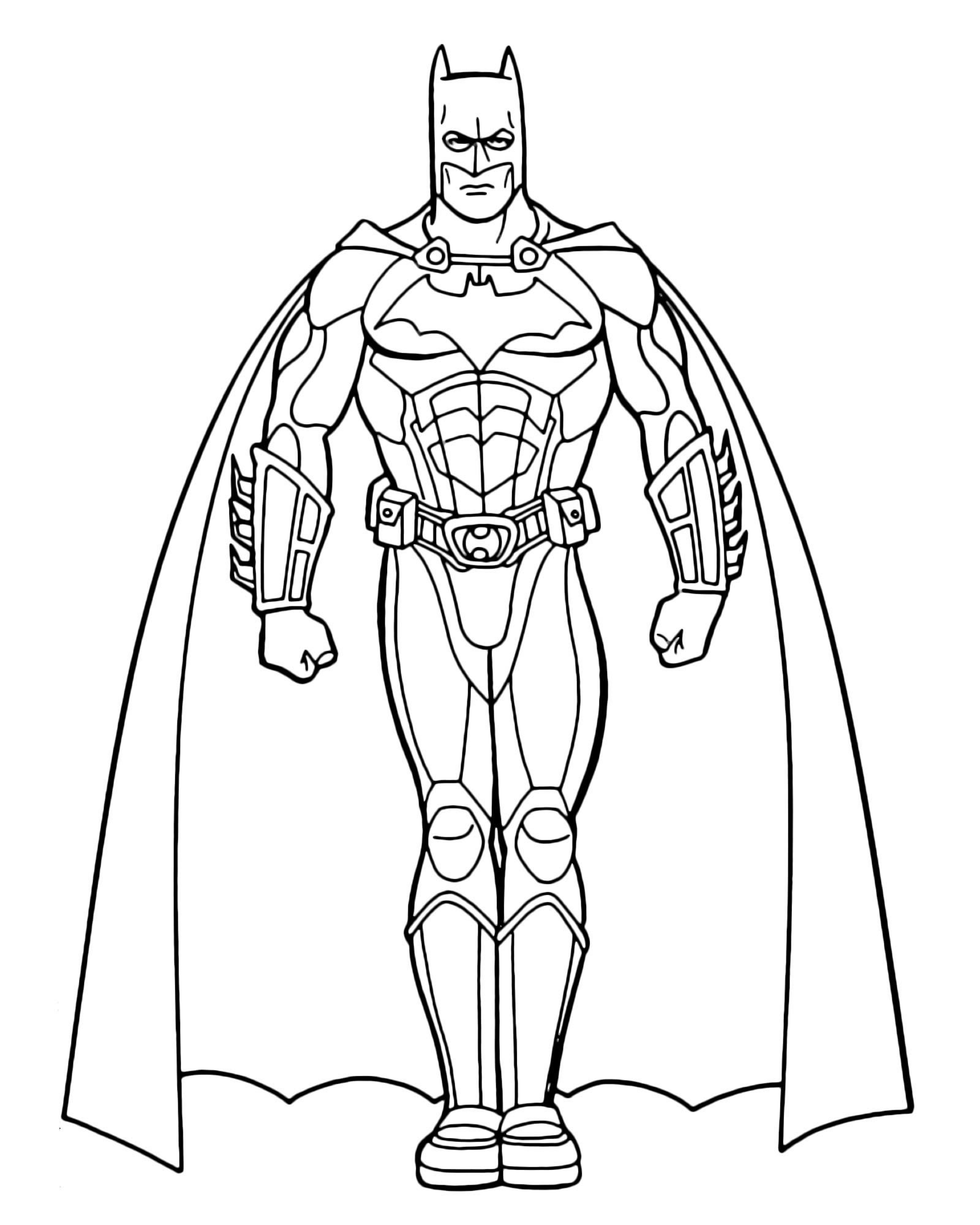 Раскраски для мальчиков Супергерои Бэтмен