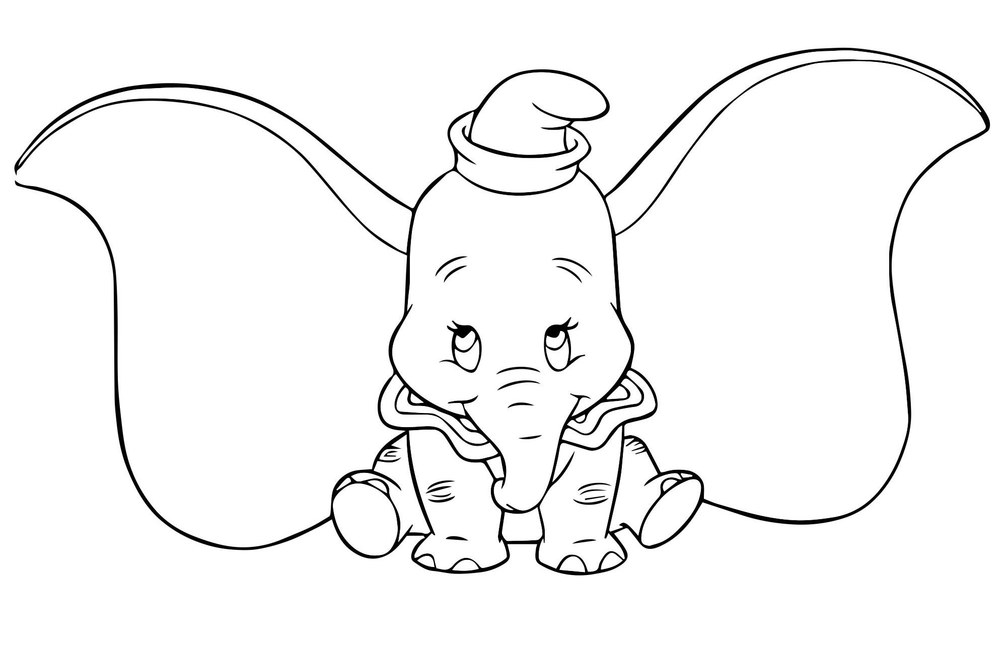 Слоненок Дамбо раскраска