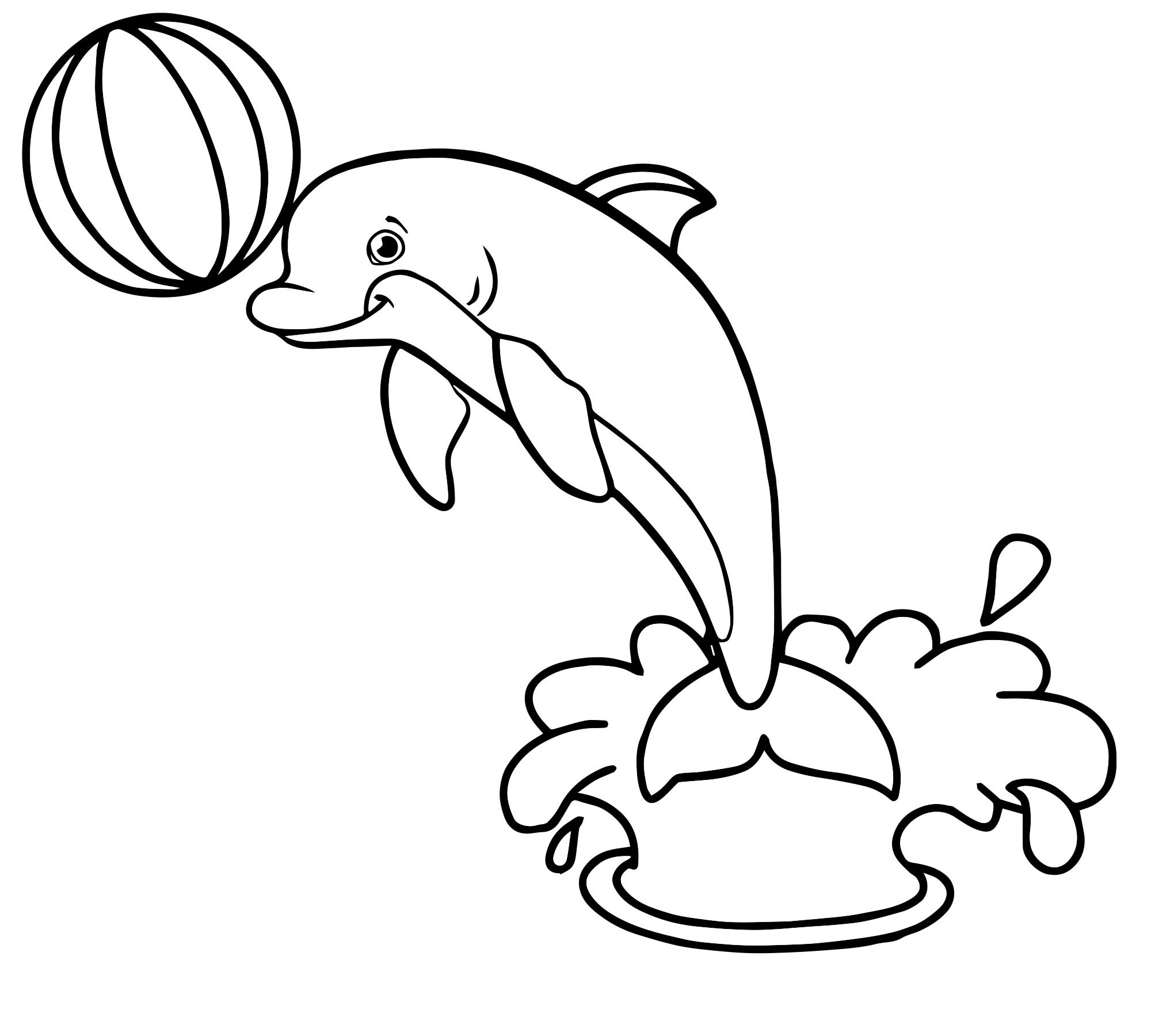 SentoSphere Раскраска Дельфины, акварель