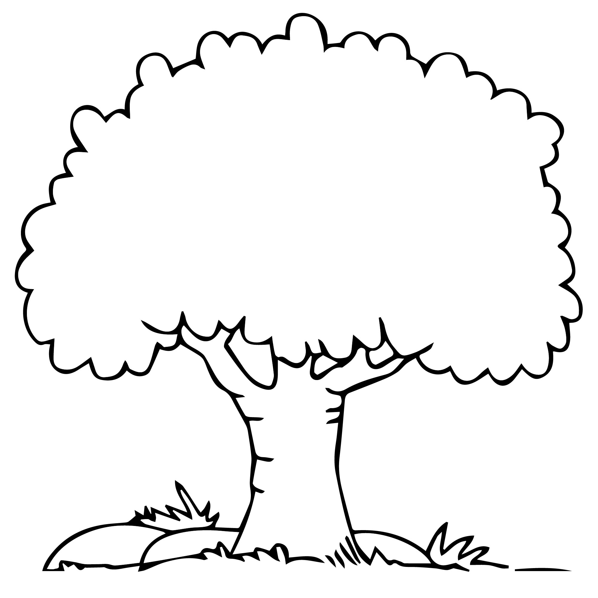 рисунок дерево раскраска