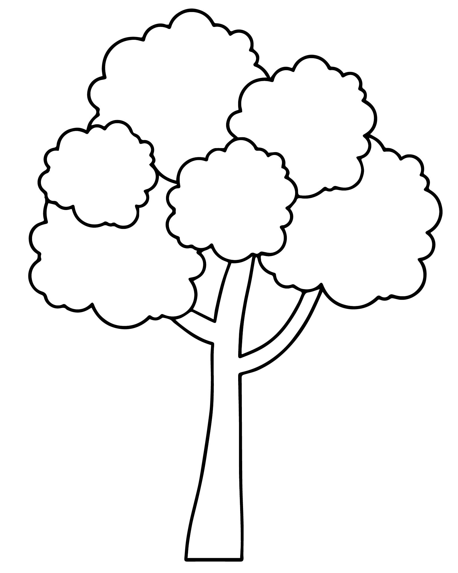 Раскраска для детей 3-4 года дерево елка распечатать