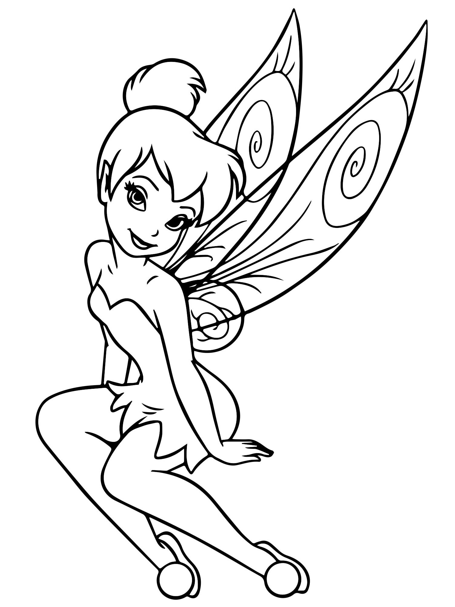 Раскраски Феи (Tinker Bell) Фея Динь (Тинкер Белл) Fairies coloring pages