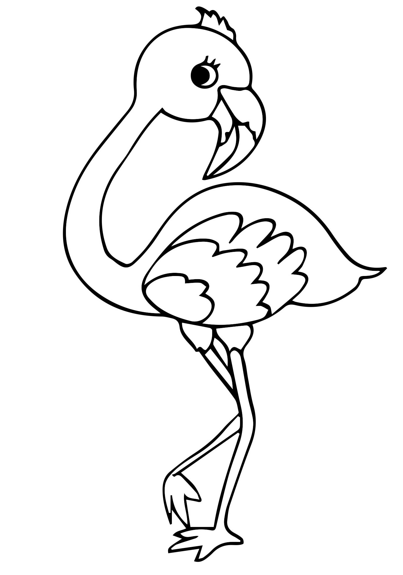 Девочка фламинго раскраска для детей