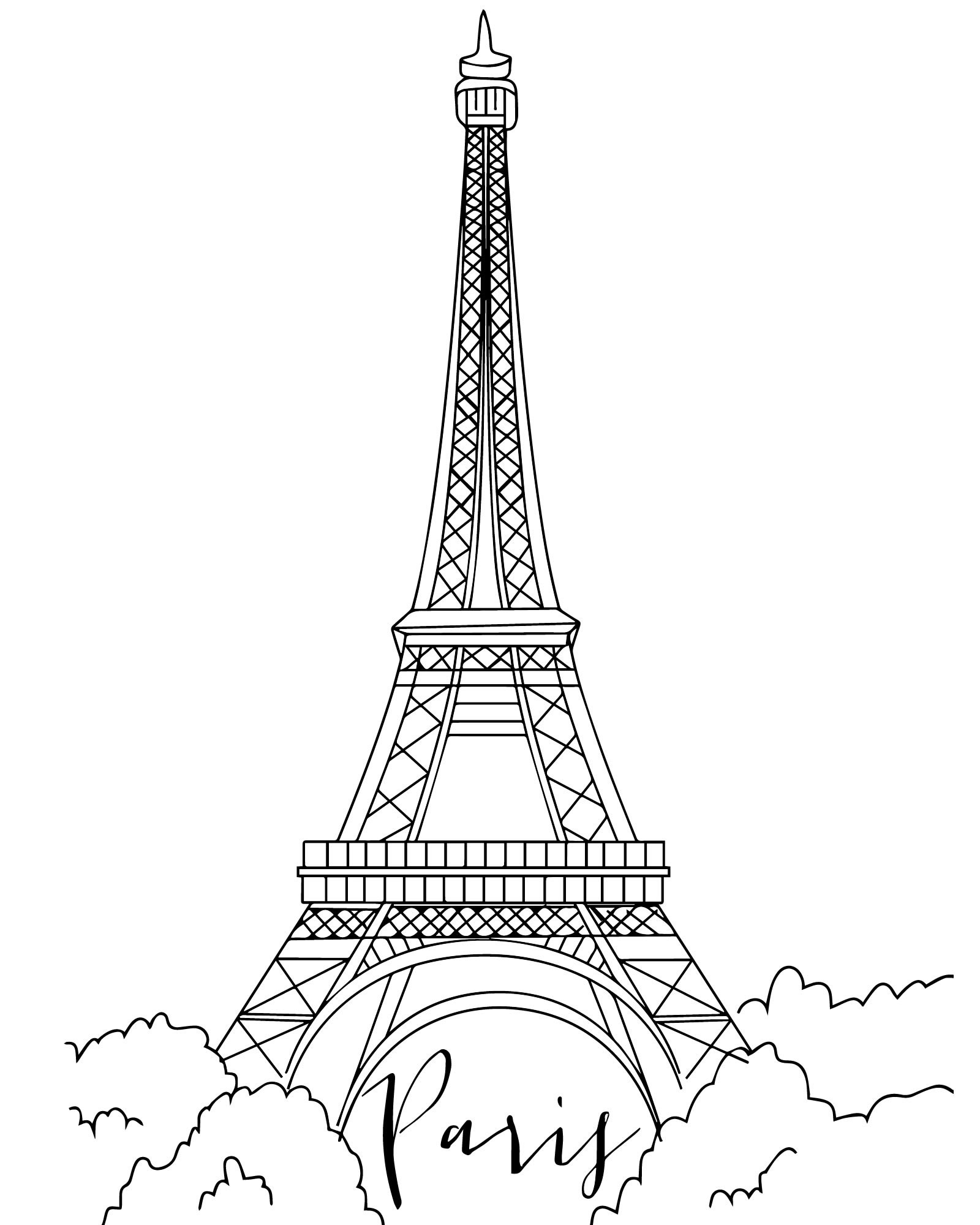 Картина-Раскраска - Эйфелева башня, Париж, 14.5х22см