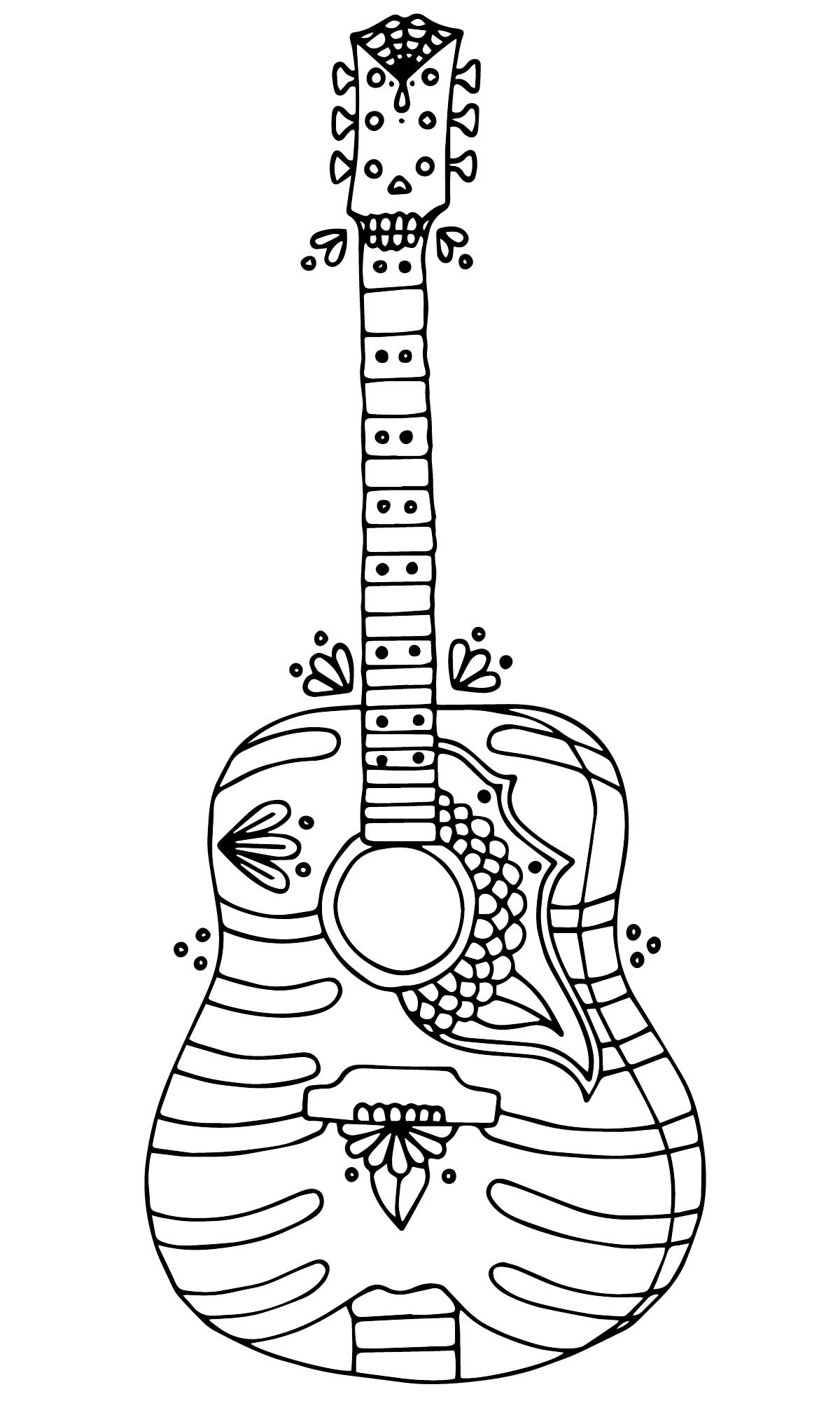 Гитара для срисовки